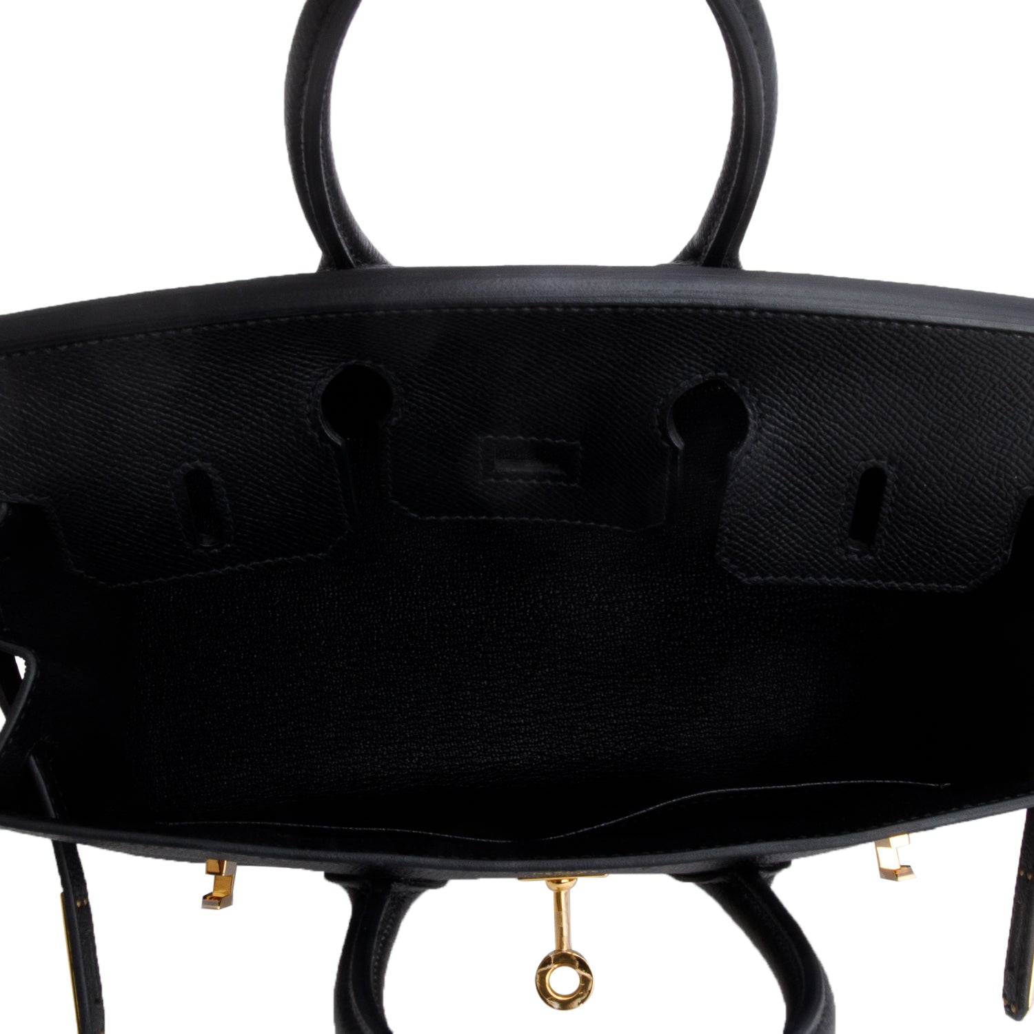 Hermes 2022 Noir Veau Epsom Birkin Sellier 25 w/ Box & Receipt