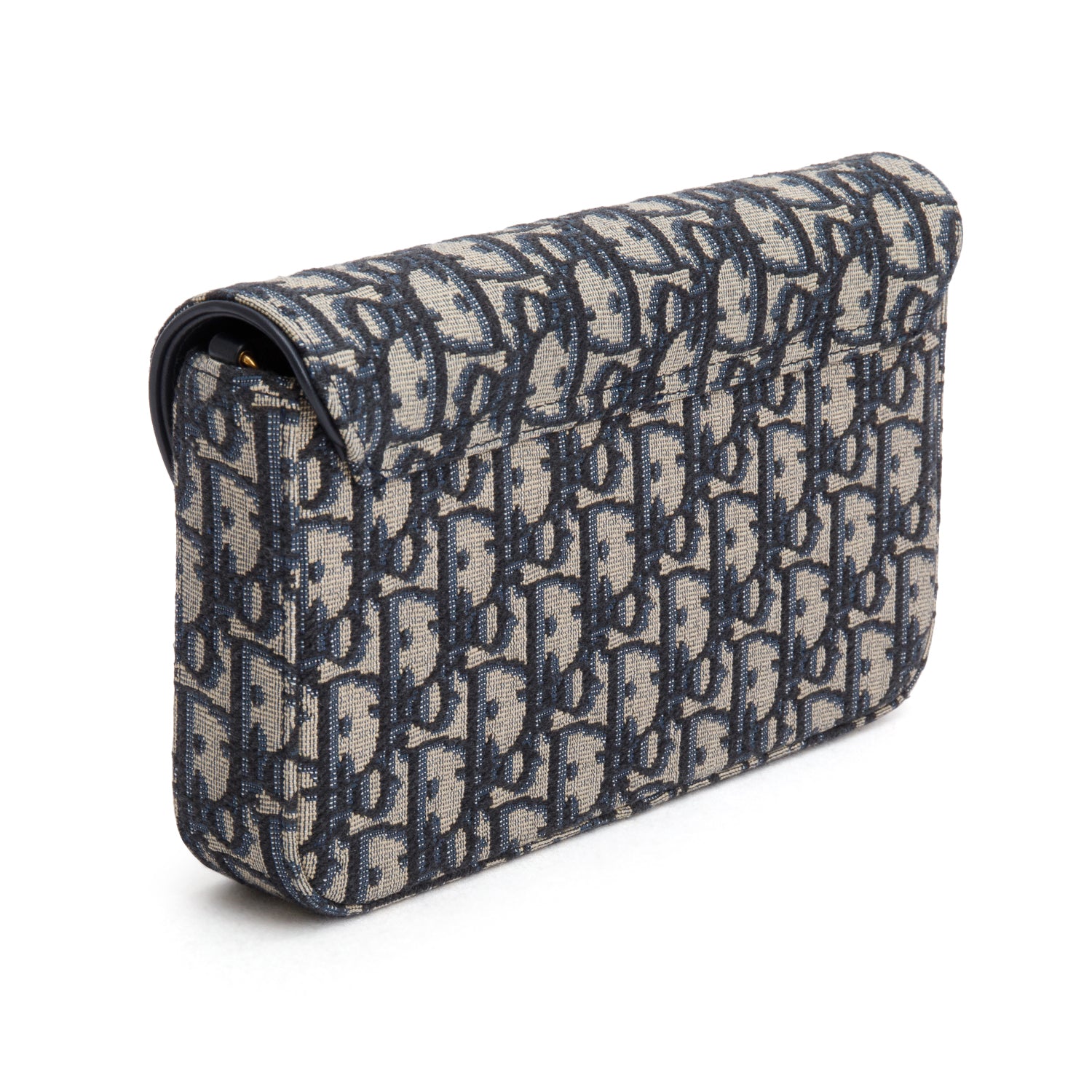 Christian Dior 2024 Oblique Jacquard Saddle Pouch with Chain w/ Receipt