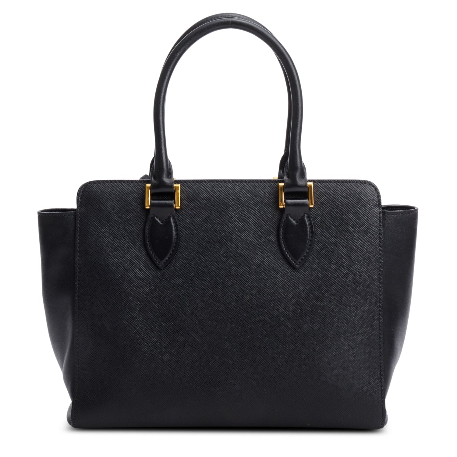 Prada Black Saffiano Soft Calf Leather Tote w/ Strap