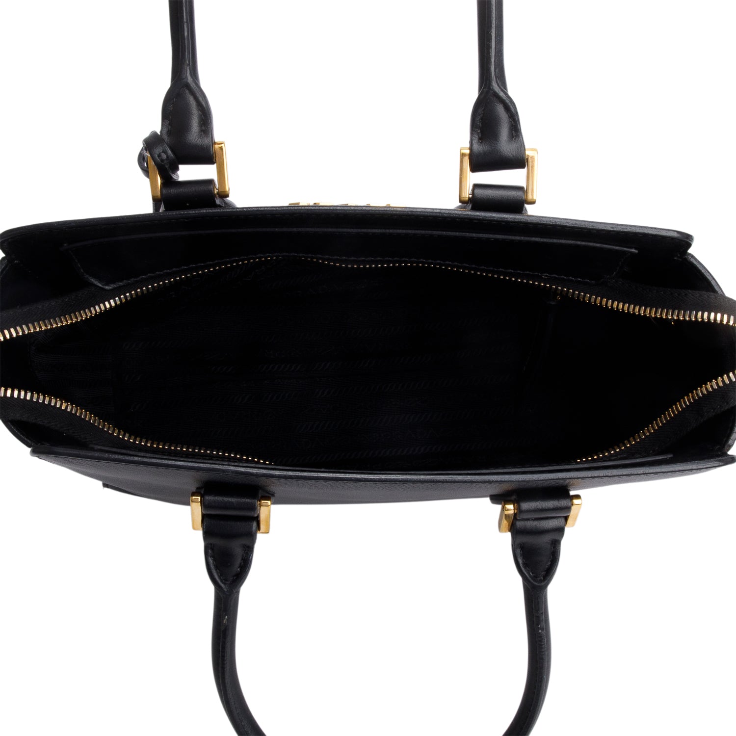 Prada Black Saffiano Soft Calf Leather Tote w/ Strap