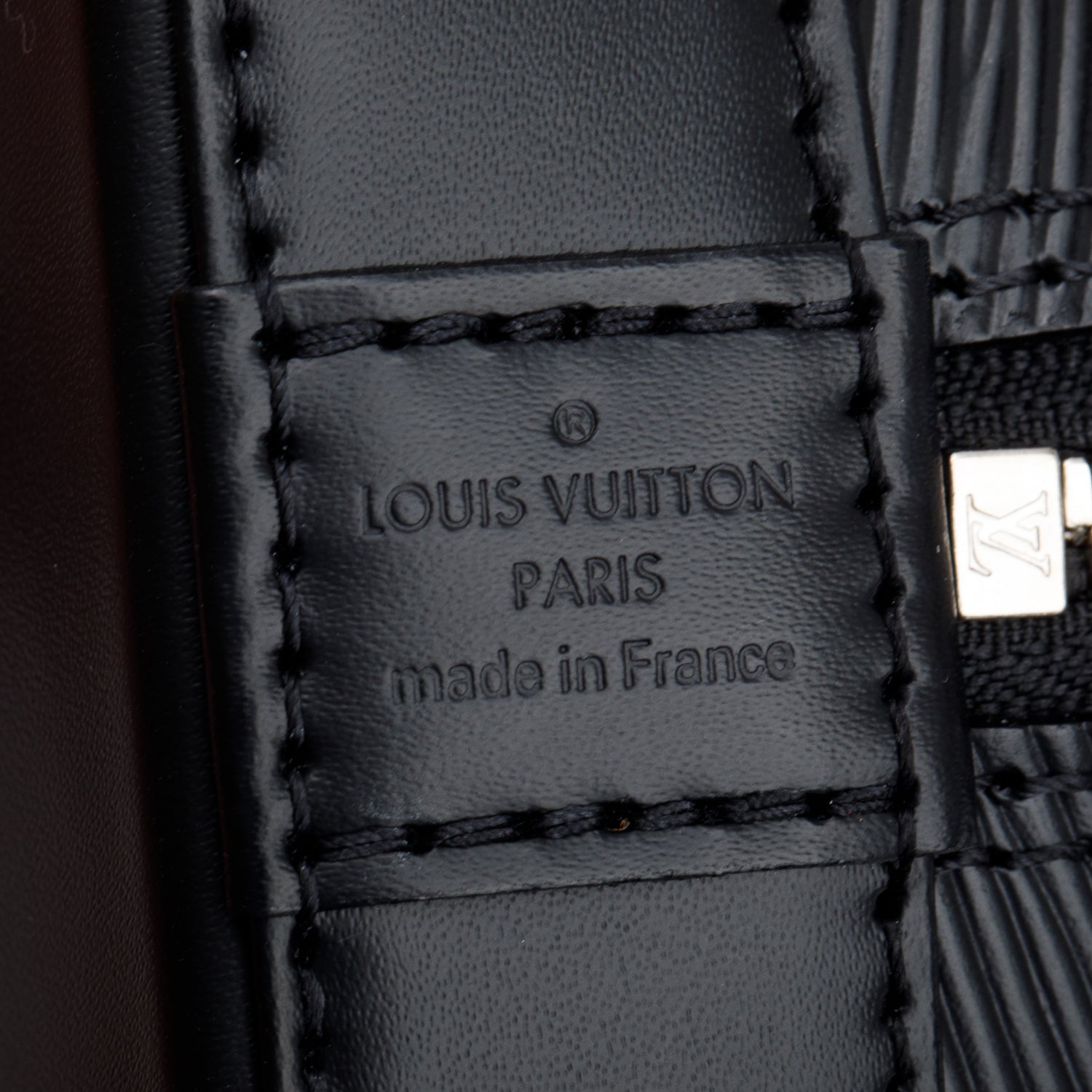 Louis Vuitton Black Epi Leather Alma BB w/ Box & Strap