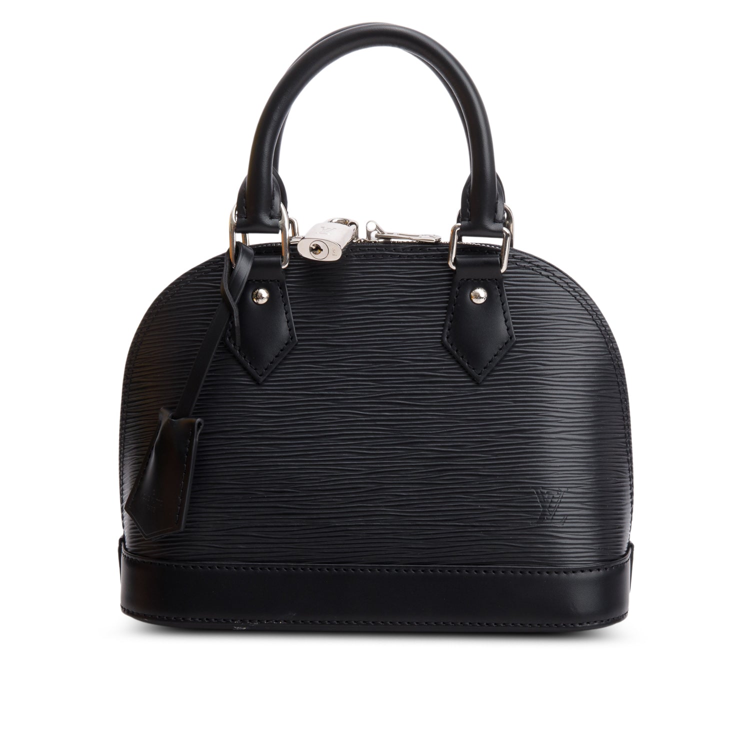 Louis Vuitton Black Epi Leather Alma BB w/ Box & Strap