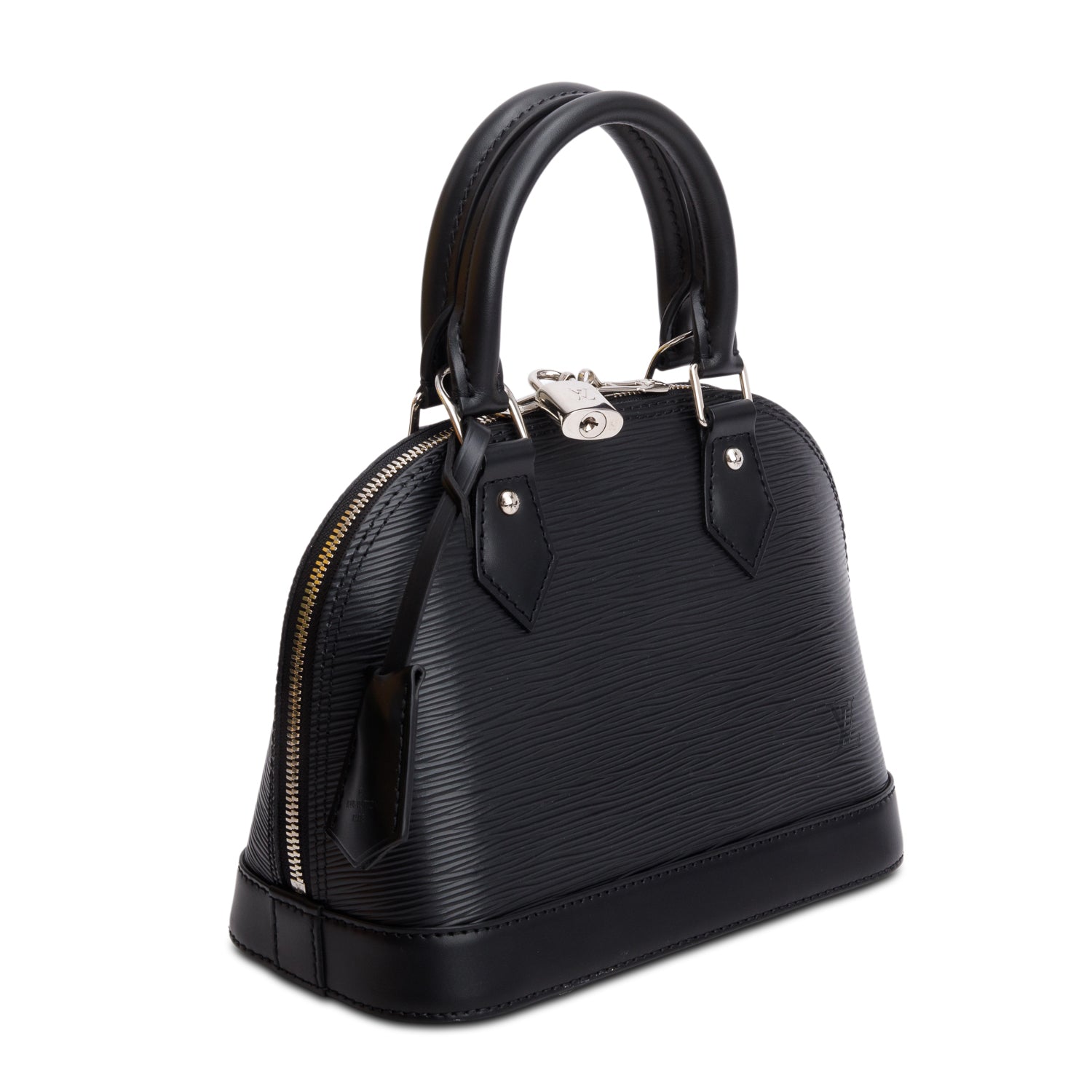 Louis Vuitton Black Epi Leather Alma BB w/ Box & Strap