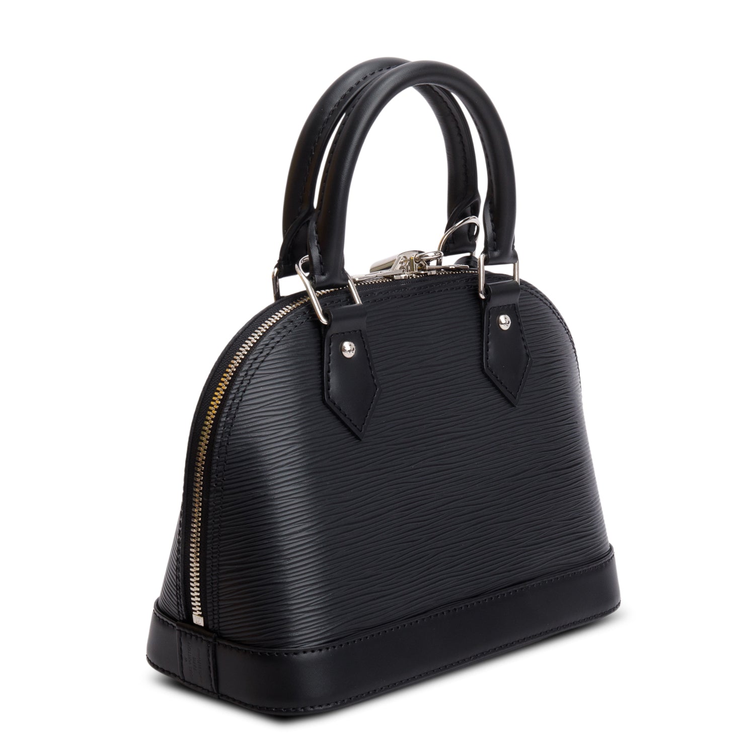 Louis Vuitton Black Epi Leather Alma BB w/ Box & Strap