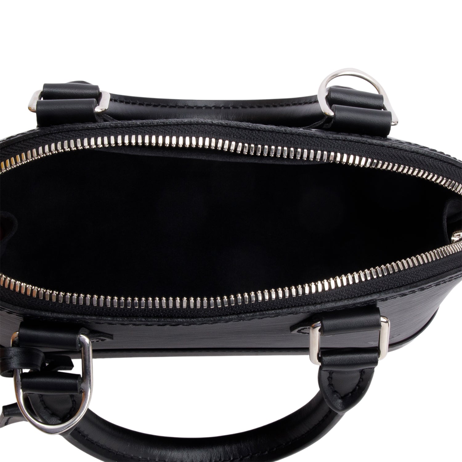 Louis Vuitton Black Epi Leather Alma BB w/ Box & Strap