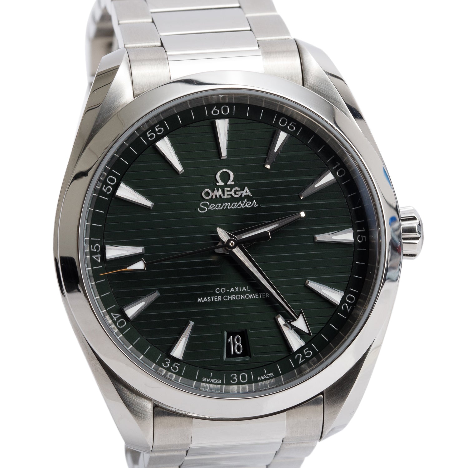 Omega 2023 Stainless Steel Seamaster Aqua Terra 41 MM Automatic Watch Green Dial w/ Box & Papers