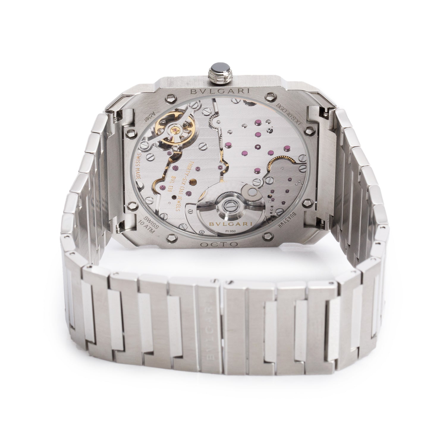 BVLGARI 2022 Stainless Steel Octo Finissimo 40 MM Automatic Watch Back Dial w/ Box & Papers