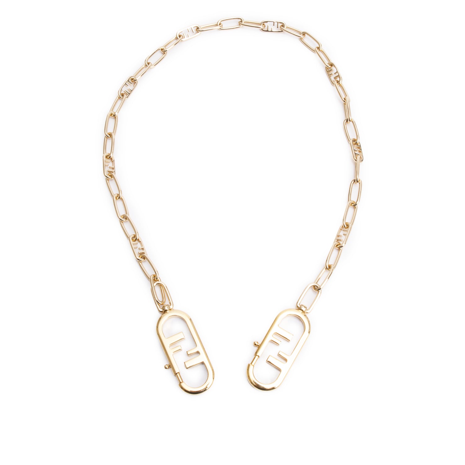 Fendi Gold Tone Strap You Chain Strap w/ Box