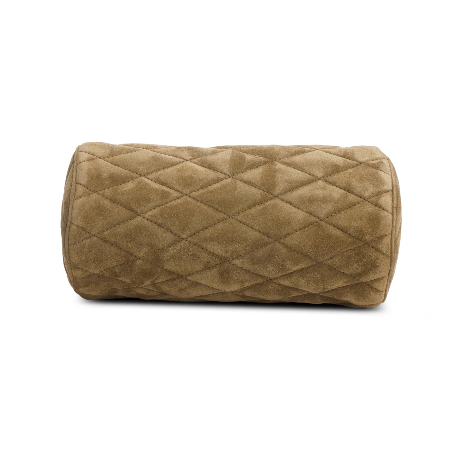Saint Laurent 2023 Olive Quilted Suede Mini Sade Tube Bag