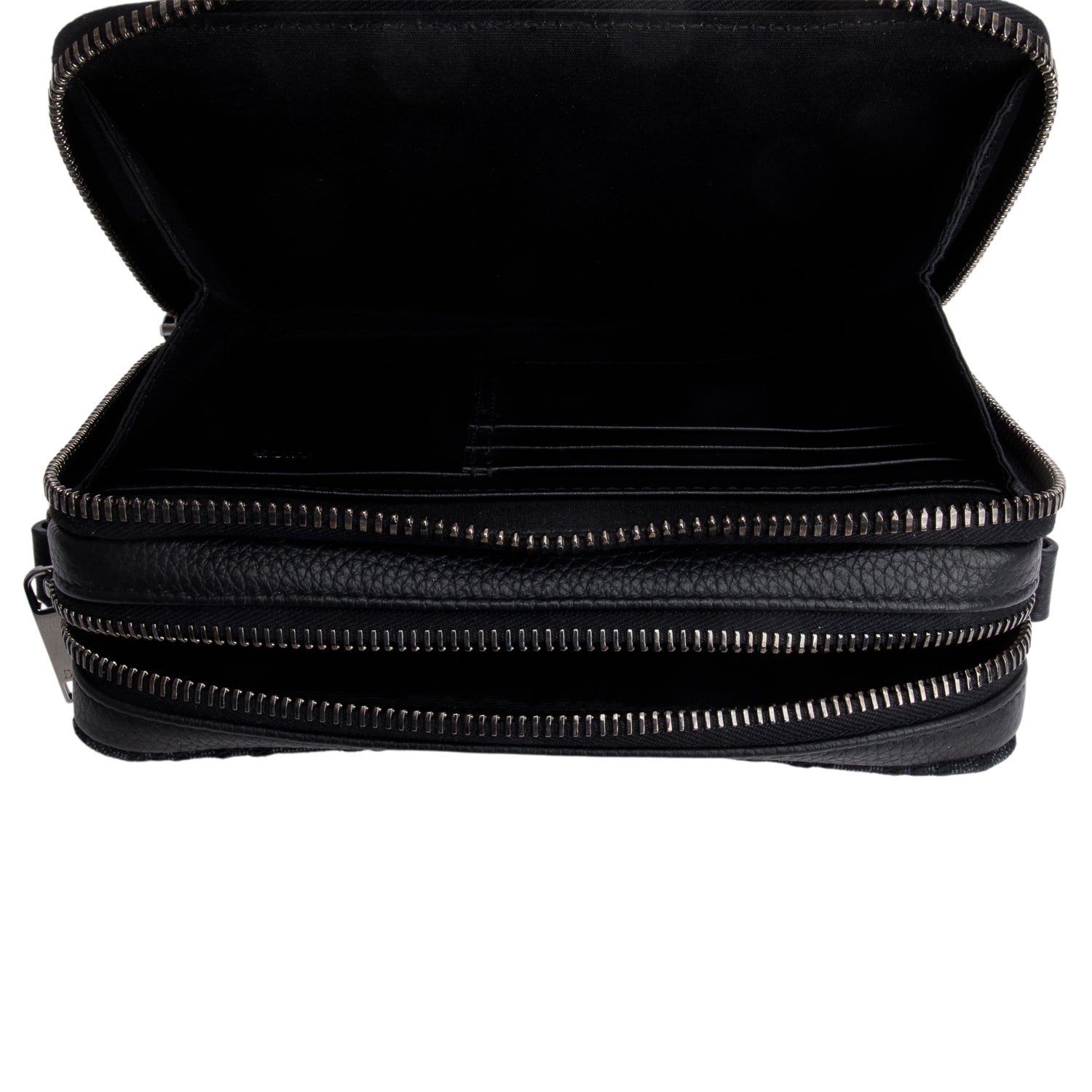 Christian Dior 2020 Black Oblique Jacquard Zipped Pouch w/ Strap