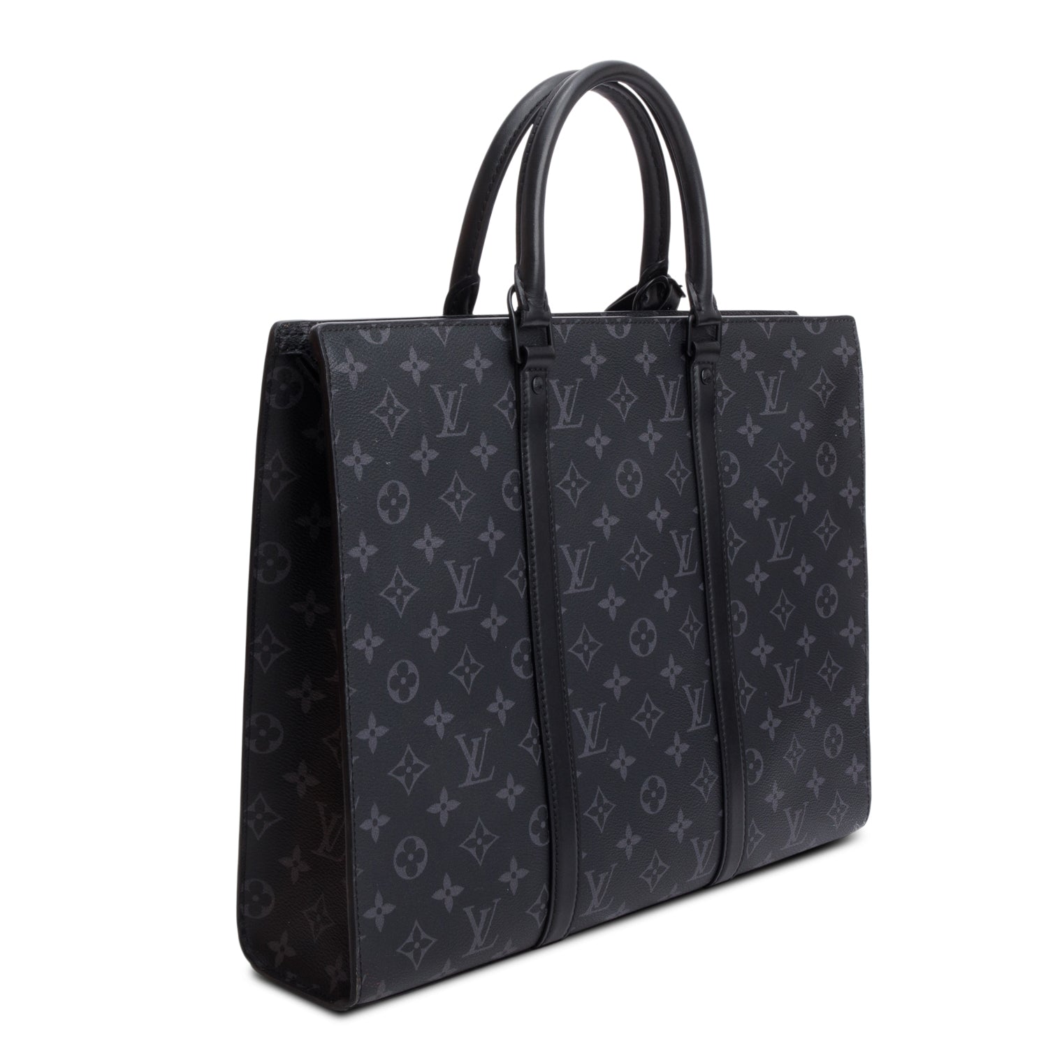 Louis Vuitton Monogram Eclipse Sac Plat 24h w/ Box & Strap
