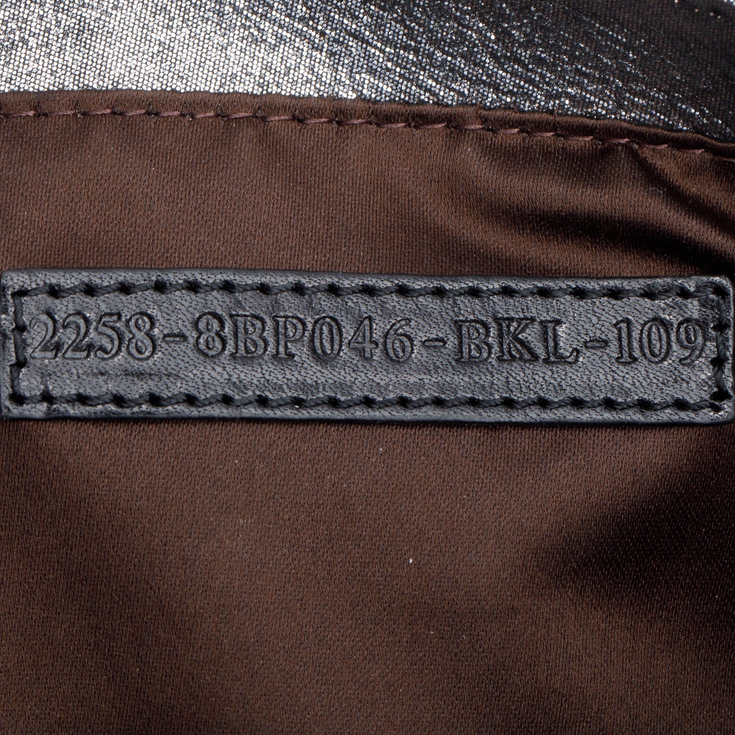 Fendi Metallic Silver Calfskin Mia Pochette Chain Bag