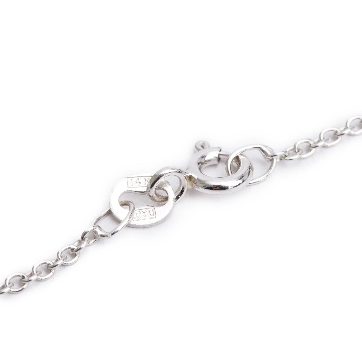 14k White Gold 0.52 ct. Diamond Solitaire Pendant Necklace