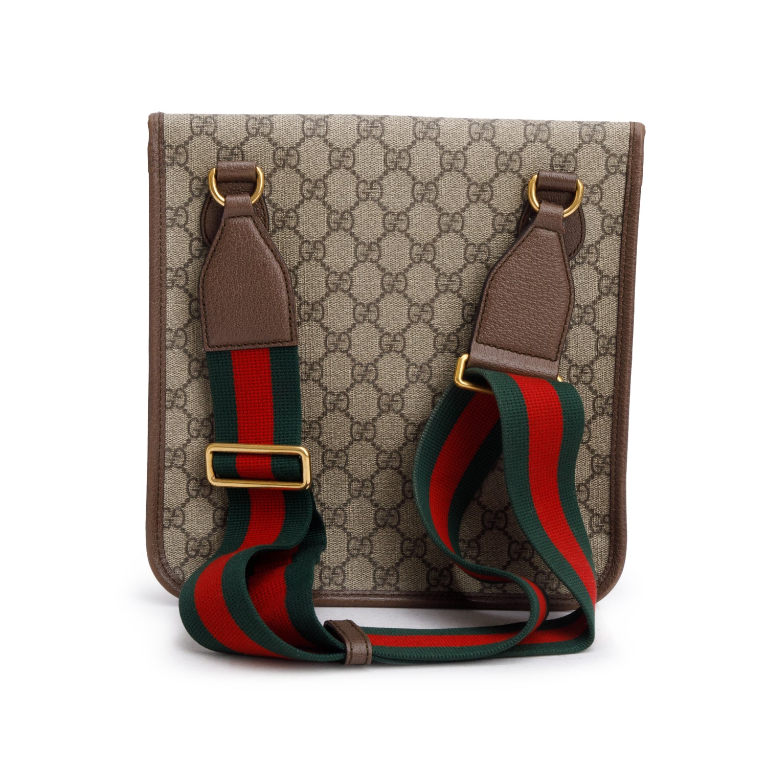 Gucci GG Supreme Monogram Web Medium Neo Vintage Flap Messenger Bag