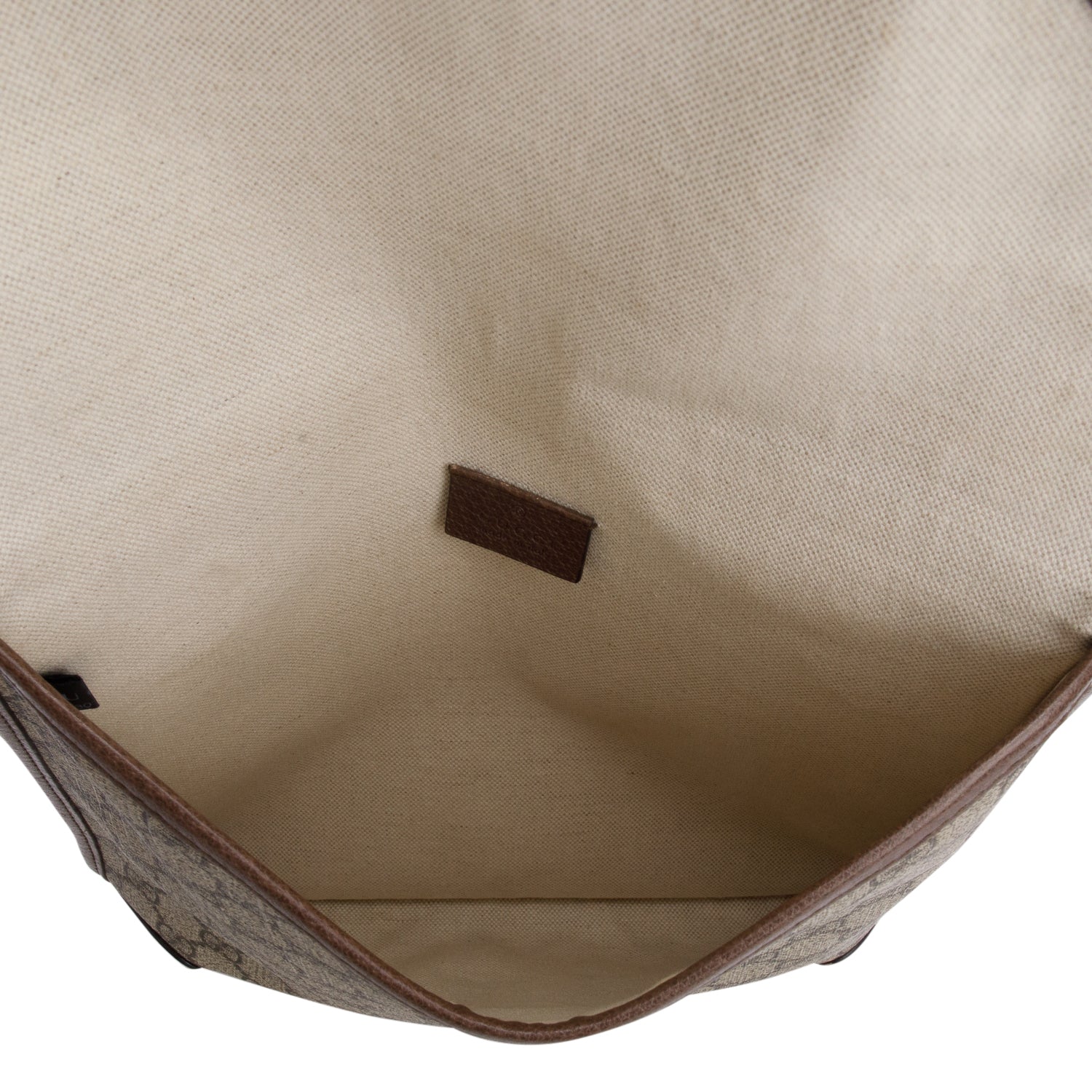 Gucci GG Supreme Monogram Web Medium Neo Vintage Flap Messenger Bag