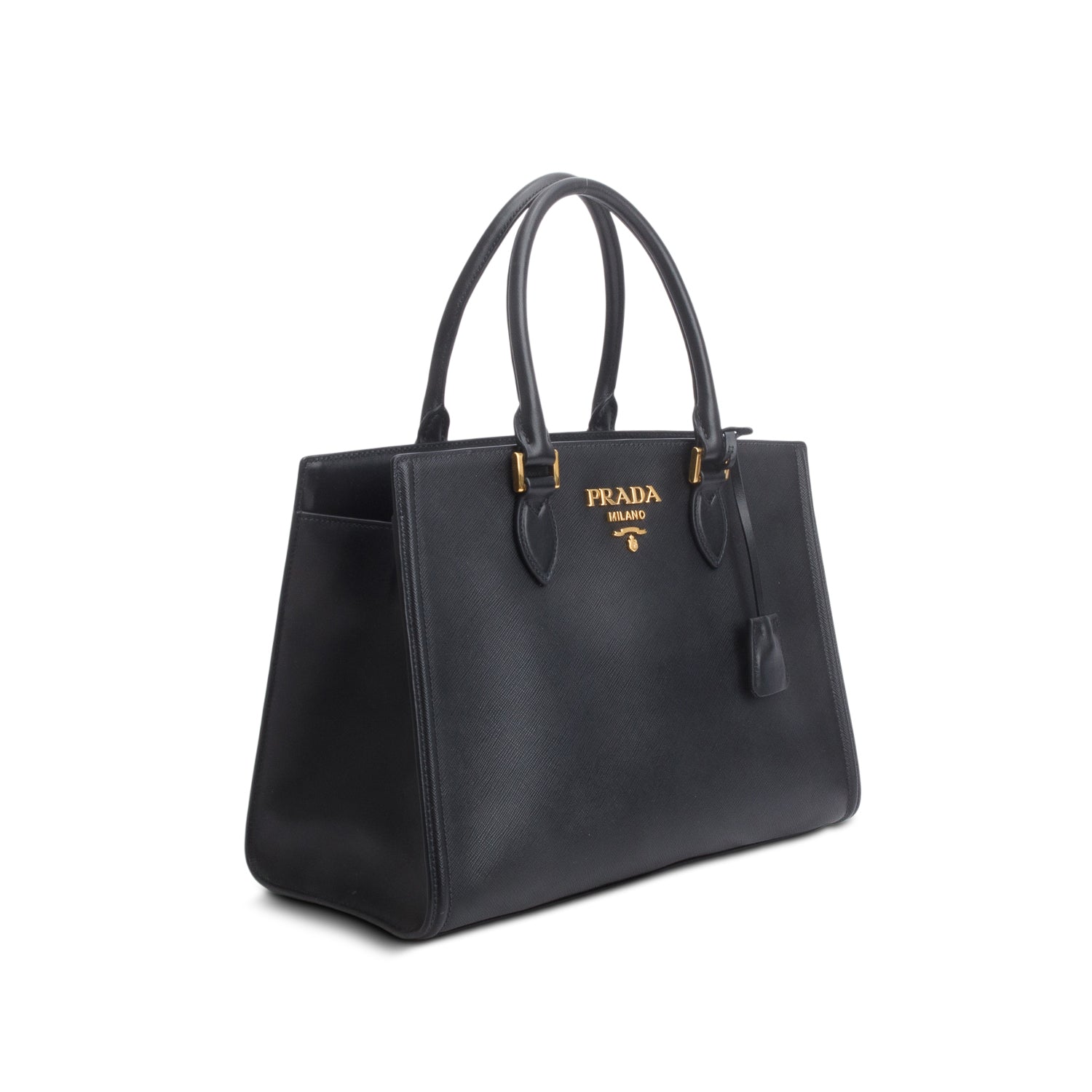 Prada Black Saffiano Soft Calfskin Tote w/ Strap