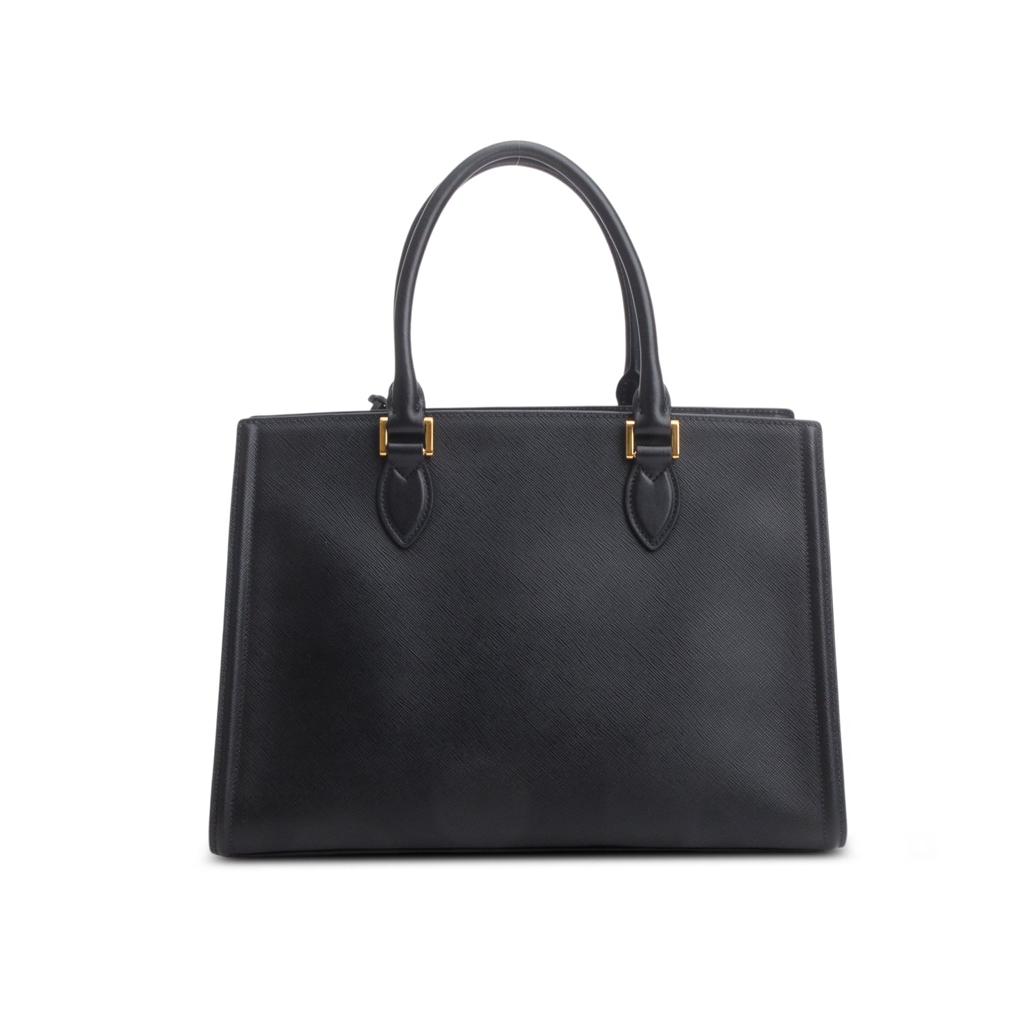 Prada Black Saffiano Soft Calfskin Tote w/ Strap