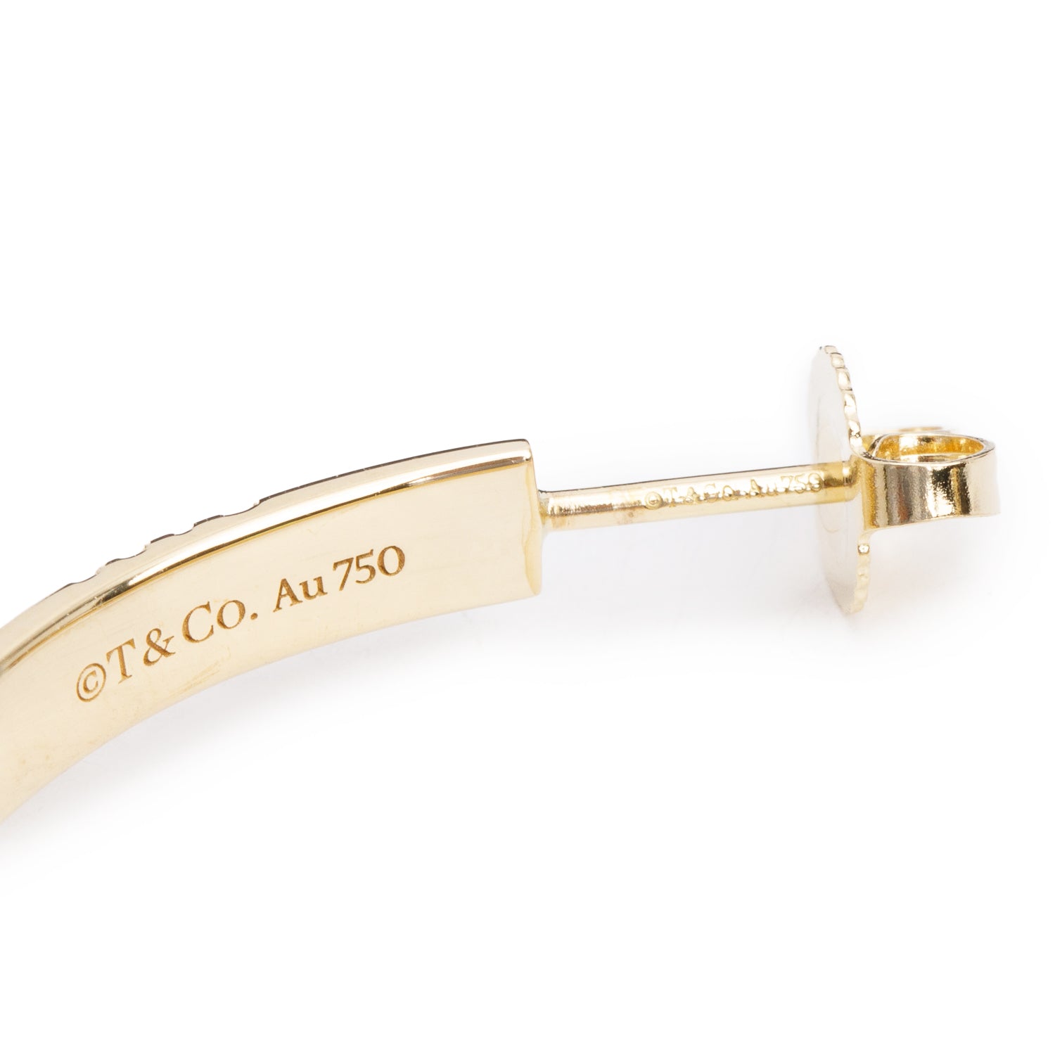 Tiffany & Co. 18k Yellow Gold Atlas Hoop Earrings w/ Box