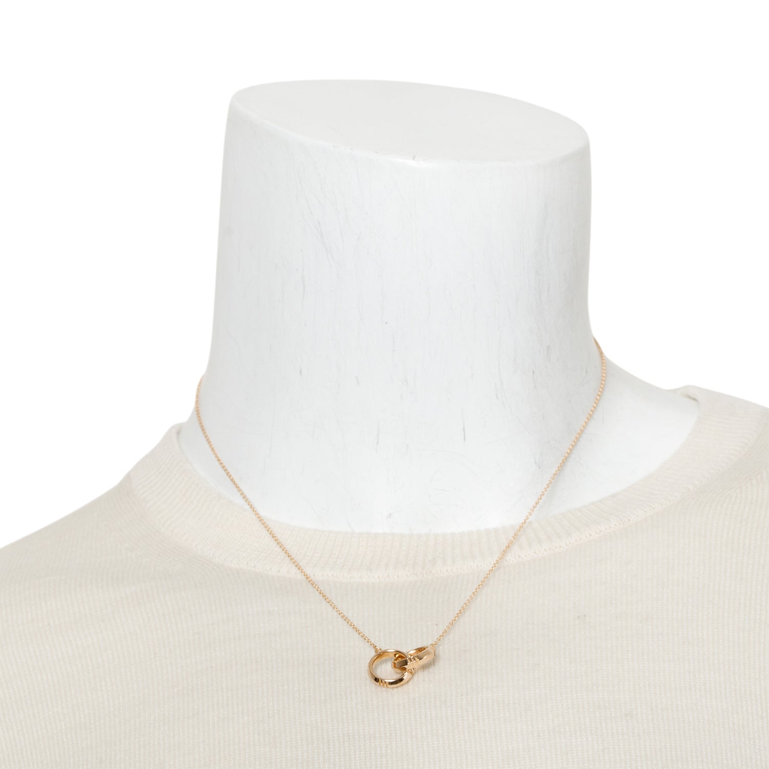 Tiffany & Co. 18k Rose Gold Atlas X Closed Interlocking Pendant Necklace w/ Box