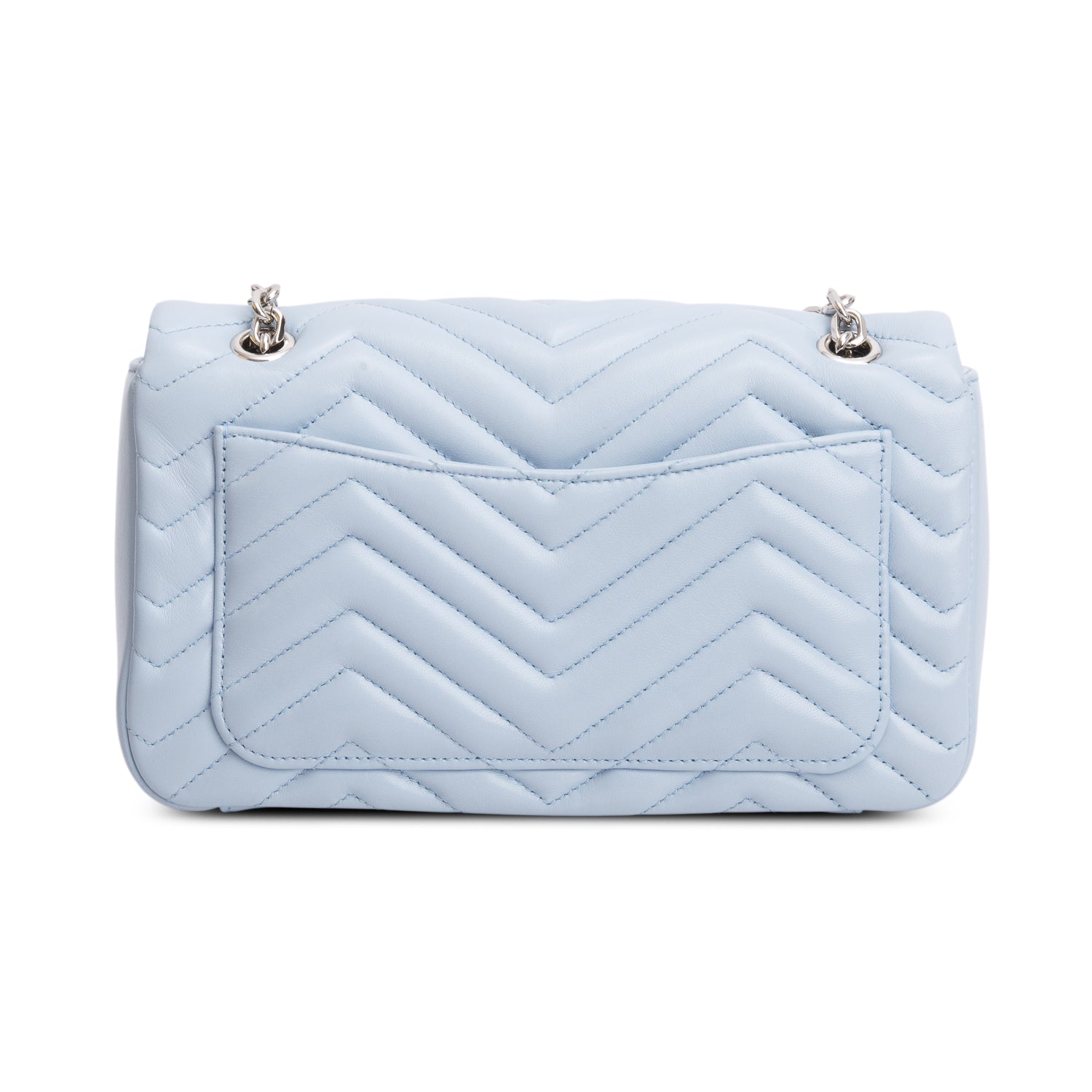 Gucci Blue GG Marmont Matelasse Medium Shoulder Bag w/ Box