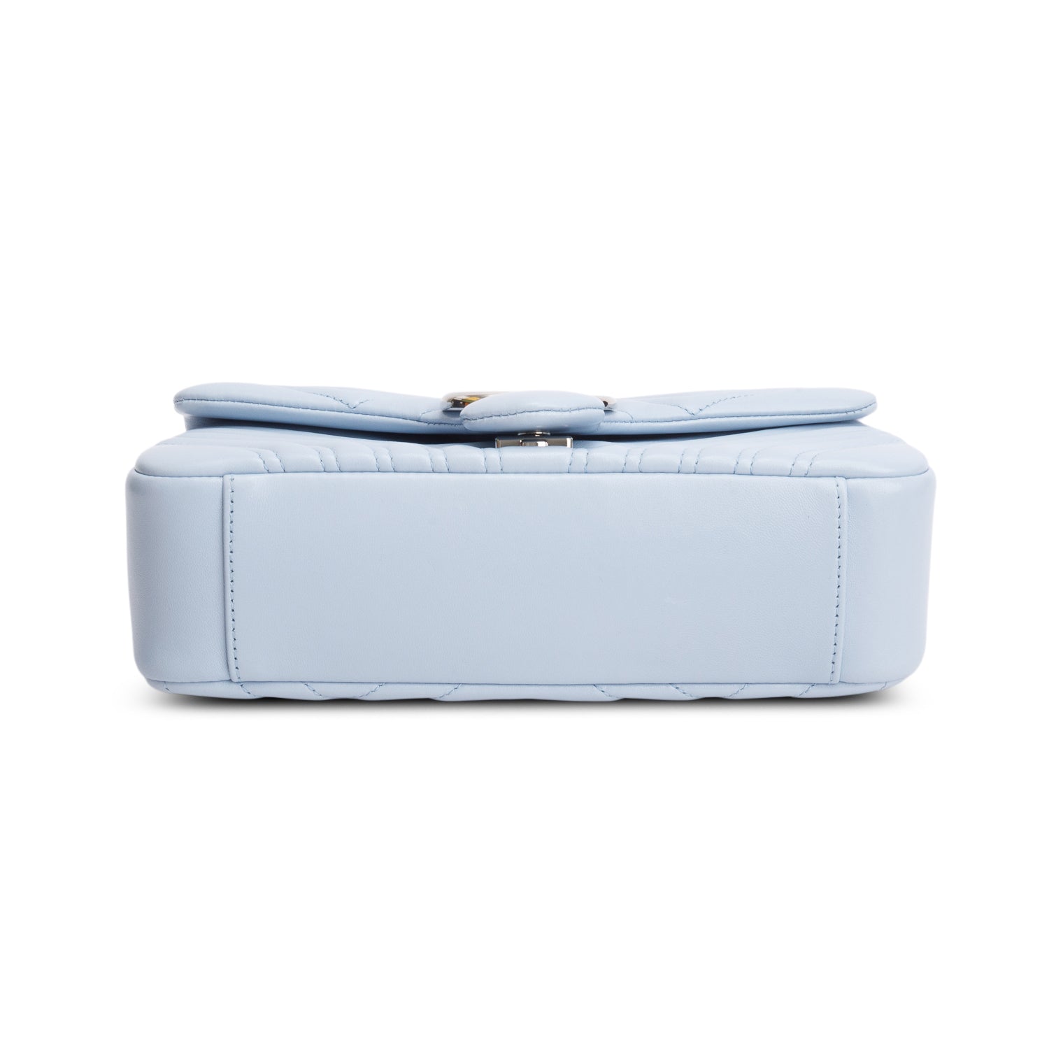 Gucci Blue GG Marmont Matelasse Medium Shoulder Bag w/ Box