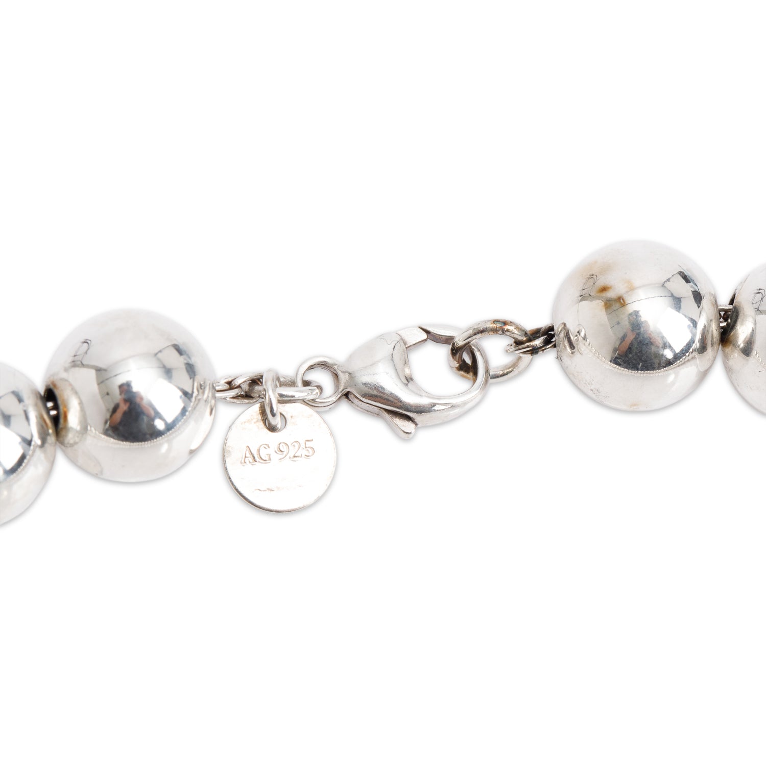 Tiffany & Co. Sterling Silver HardWear Ball Necklace