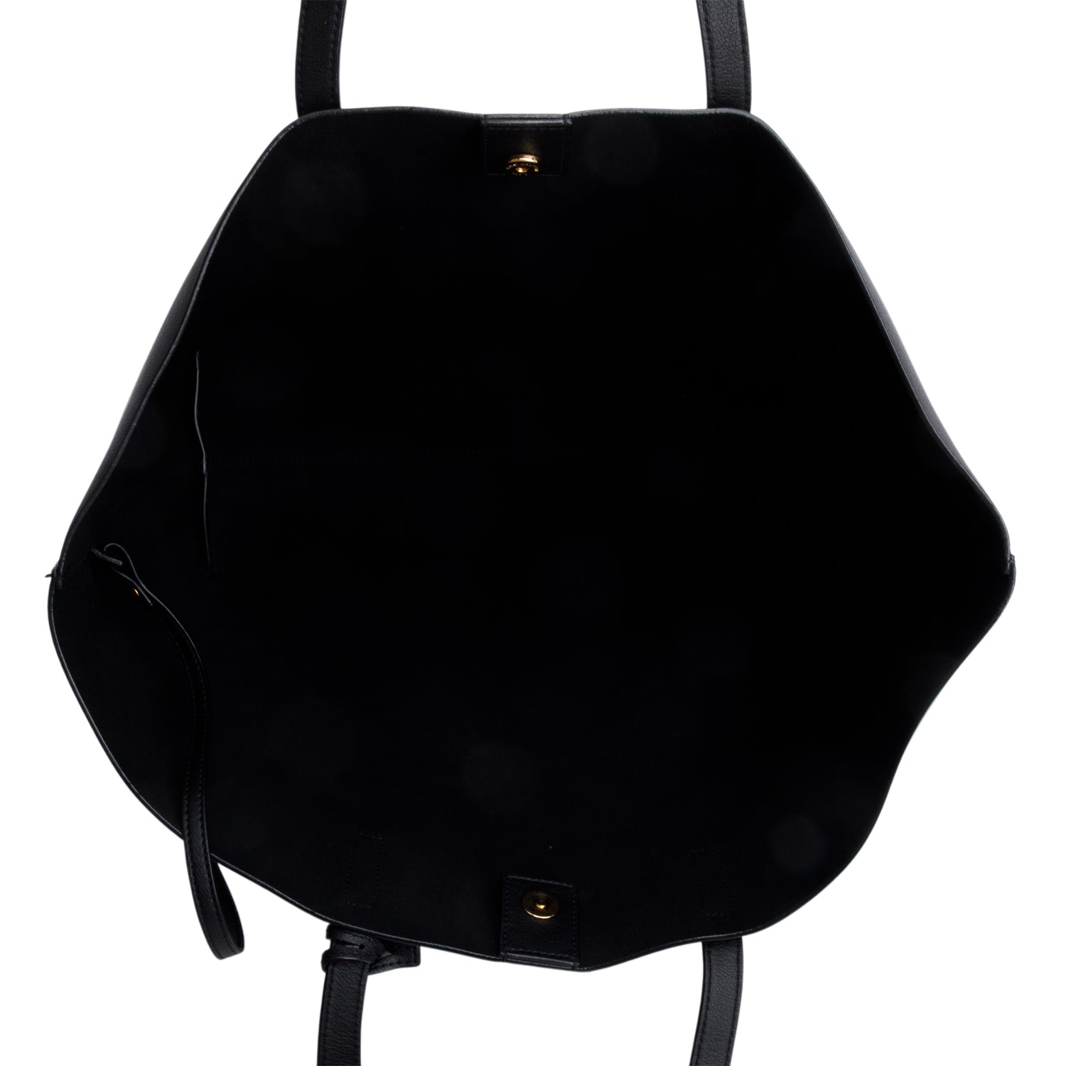 Saint Laurent 2024 Black Leather E/W Shopping Tote w/ Pouch & Box