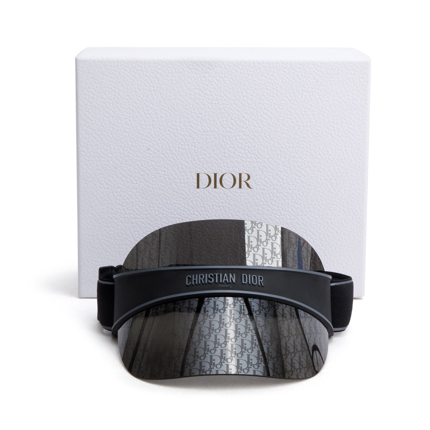 Christian Dior Black Oblique DiorClub V1U Visor w/ Box