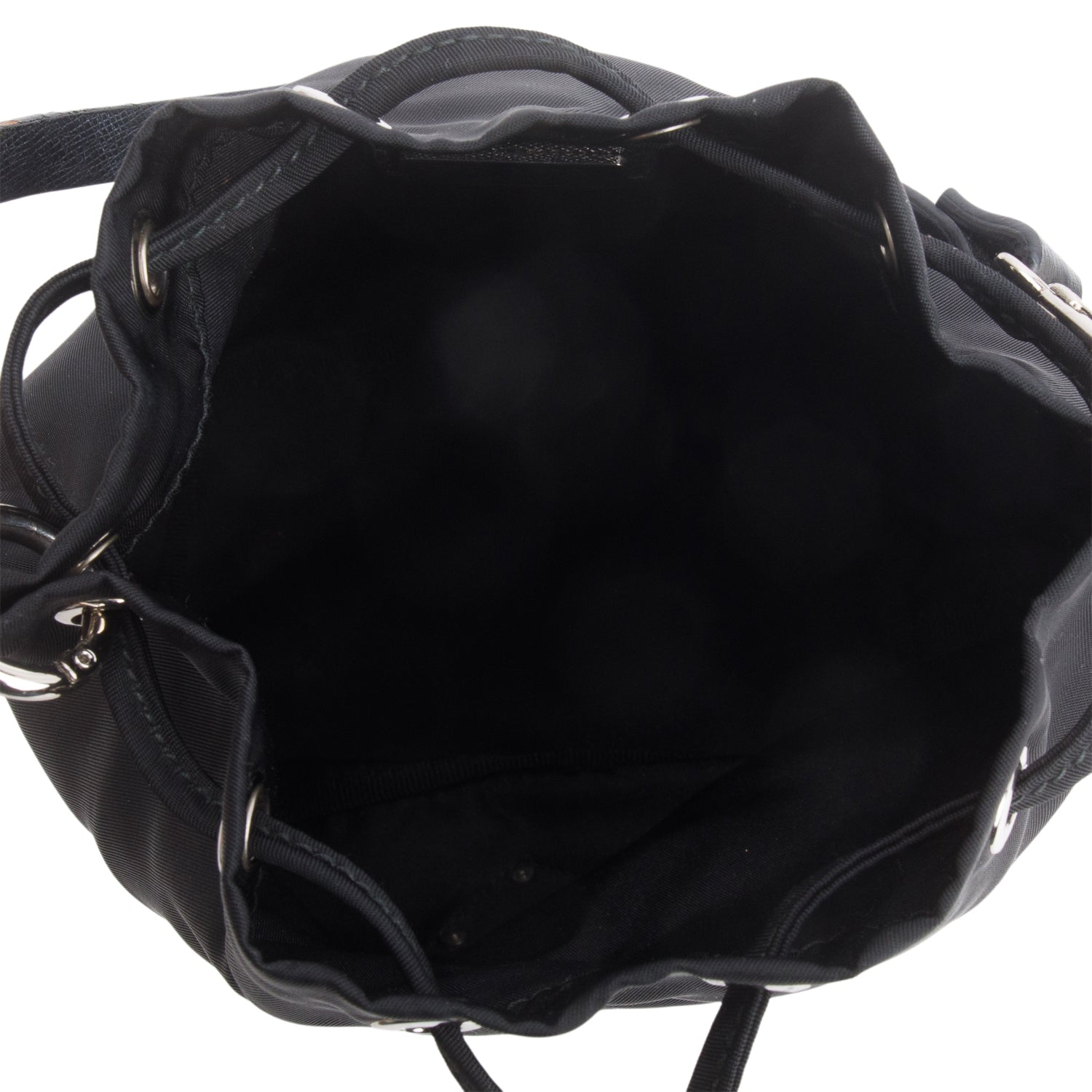 Prada Black Re-Nylon Bucket Pouch w/ Straps