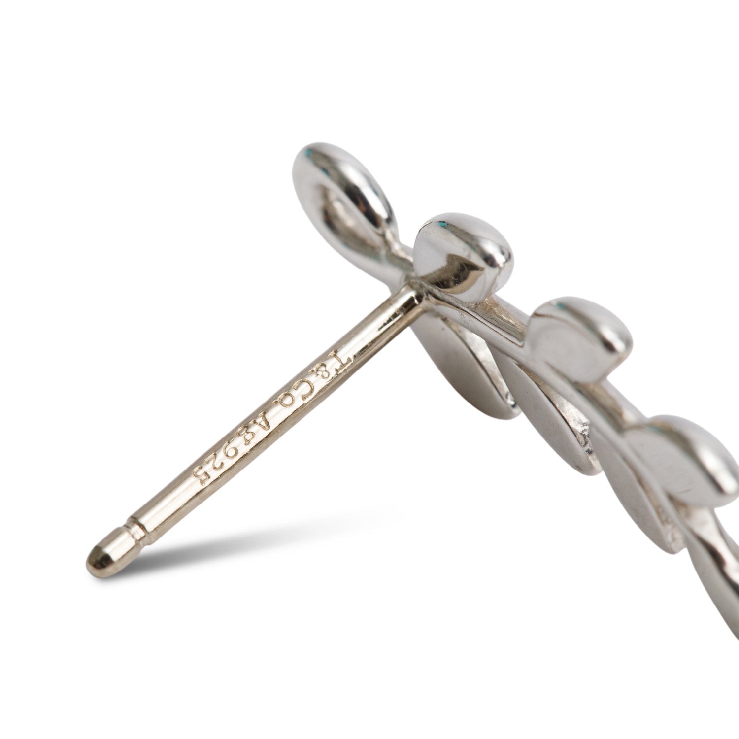 Tiffany & Co. Paloma Picasso Sterling Silver Olive Leaf Climber Earrings