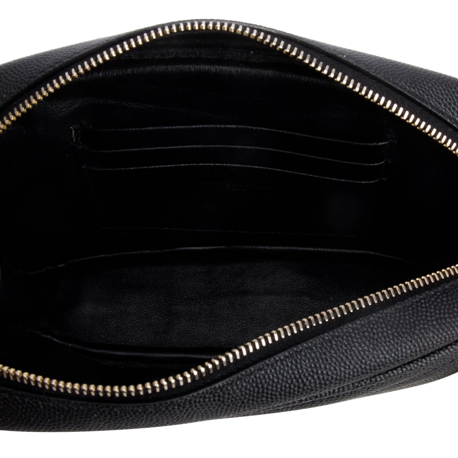 Saint Laurent Black Quilted Calfskin Matelasse Leather Mini Lou Camera Bag