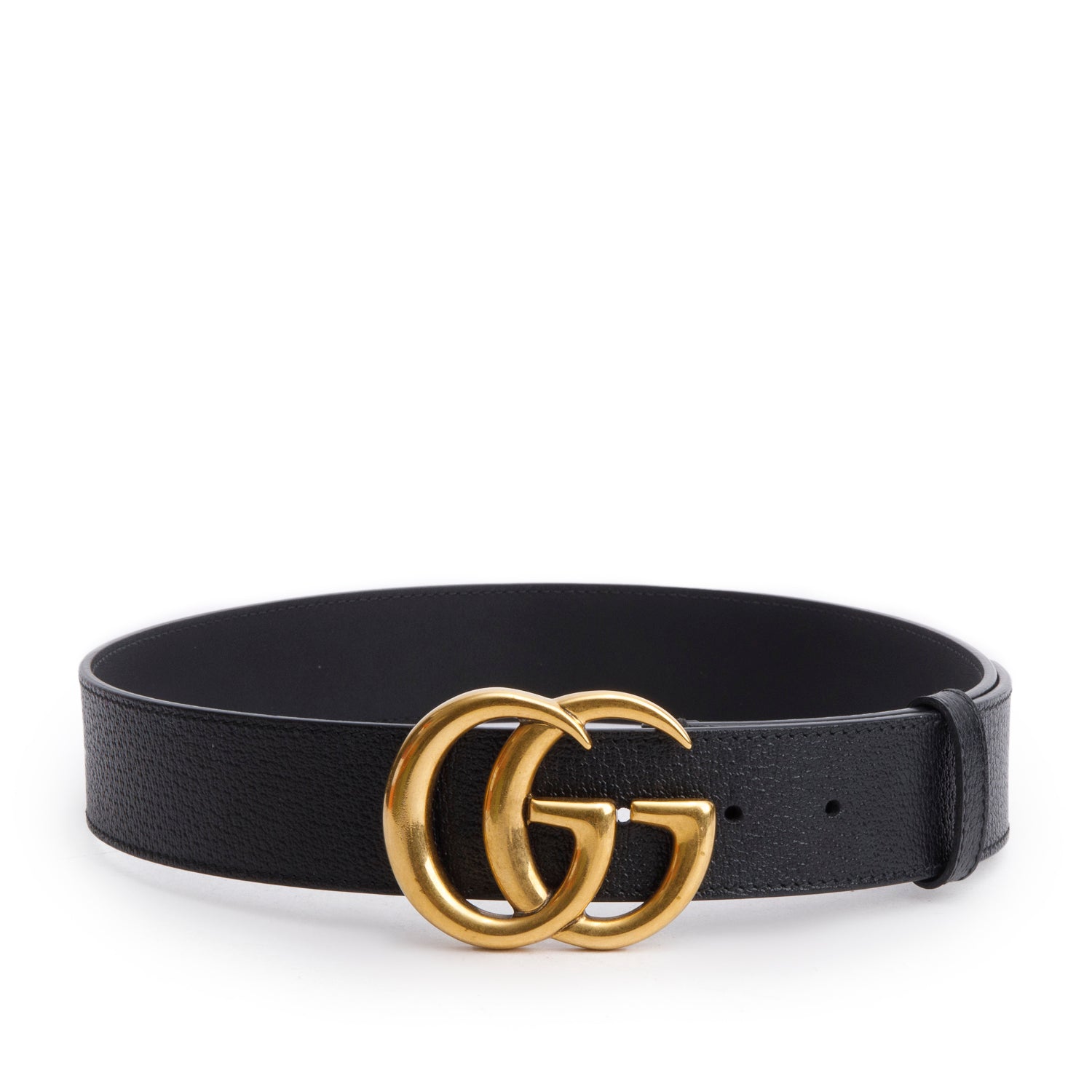 Gucci 2024 GG Marmont Black Wide Leather Belt 75 30 w/ Box & Receipt