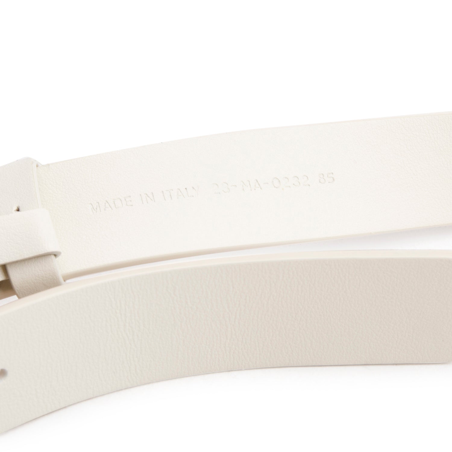 Christian Dior 2022 White Leather Crystal 30 Montaigne Belt 85 w/ Box