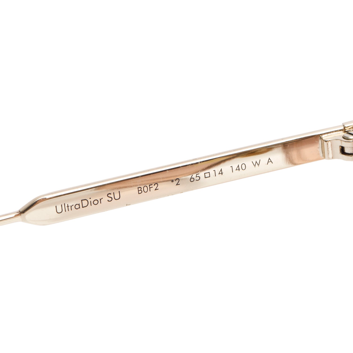 Christian Dior Gold Tone Metal UltraDior SU Oversize Rimless Sunglasses w/ Box