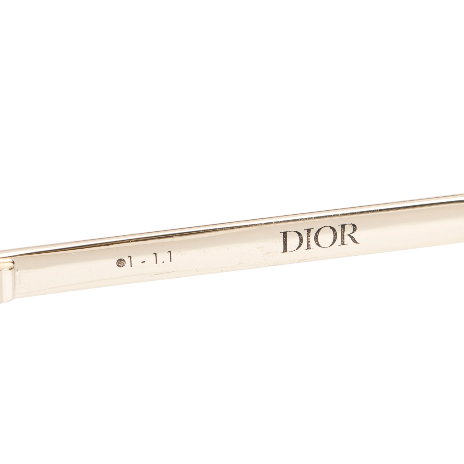 Christian Dior Gold Tone Metal UltraDior SU Oversize Rimless Sunglasses w/ Box
