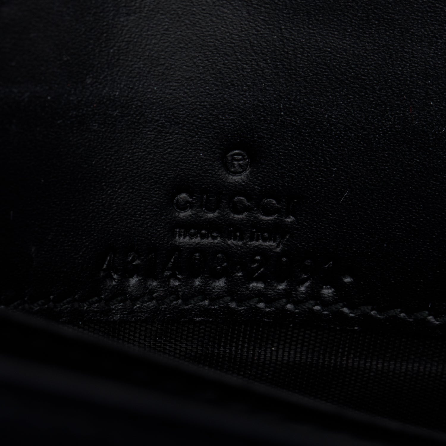 Gucci Black Guccissima Signature Bow Wallet on Chain w/ Box & Receipt