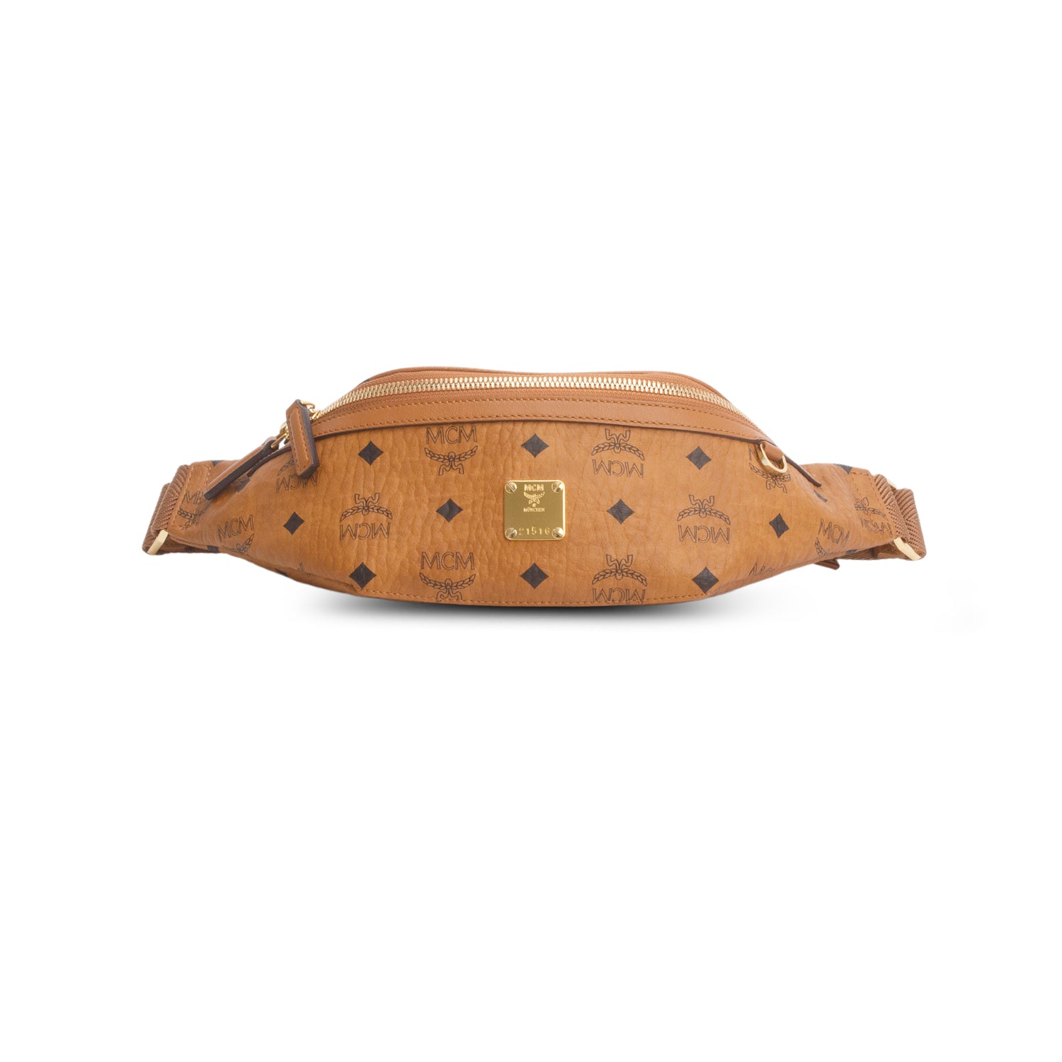 MCM Cognac Visetos Fursten Belt Bag