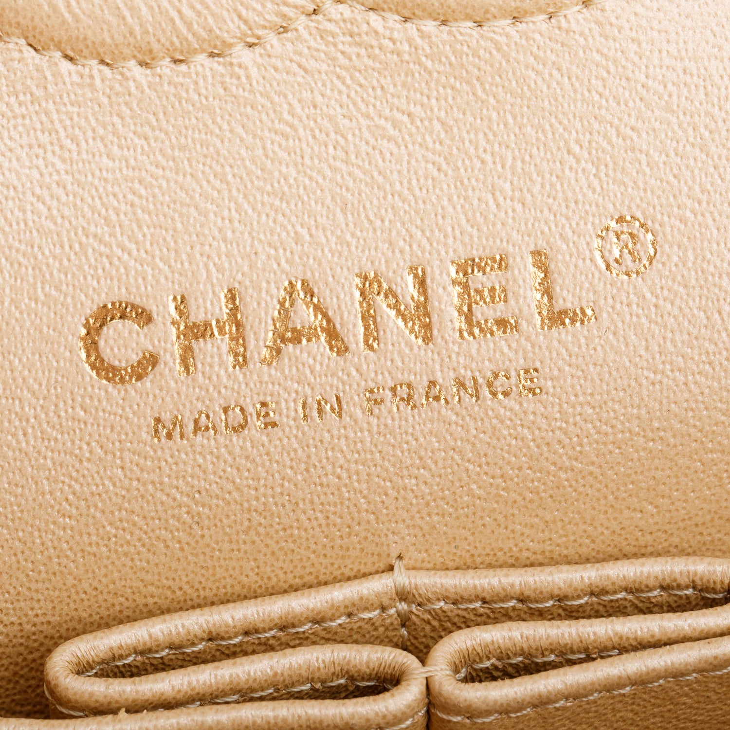 Chanel Iridescent Beige Caviar Quilted Small Double Flap Bag