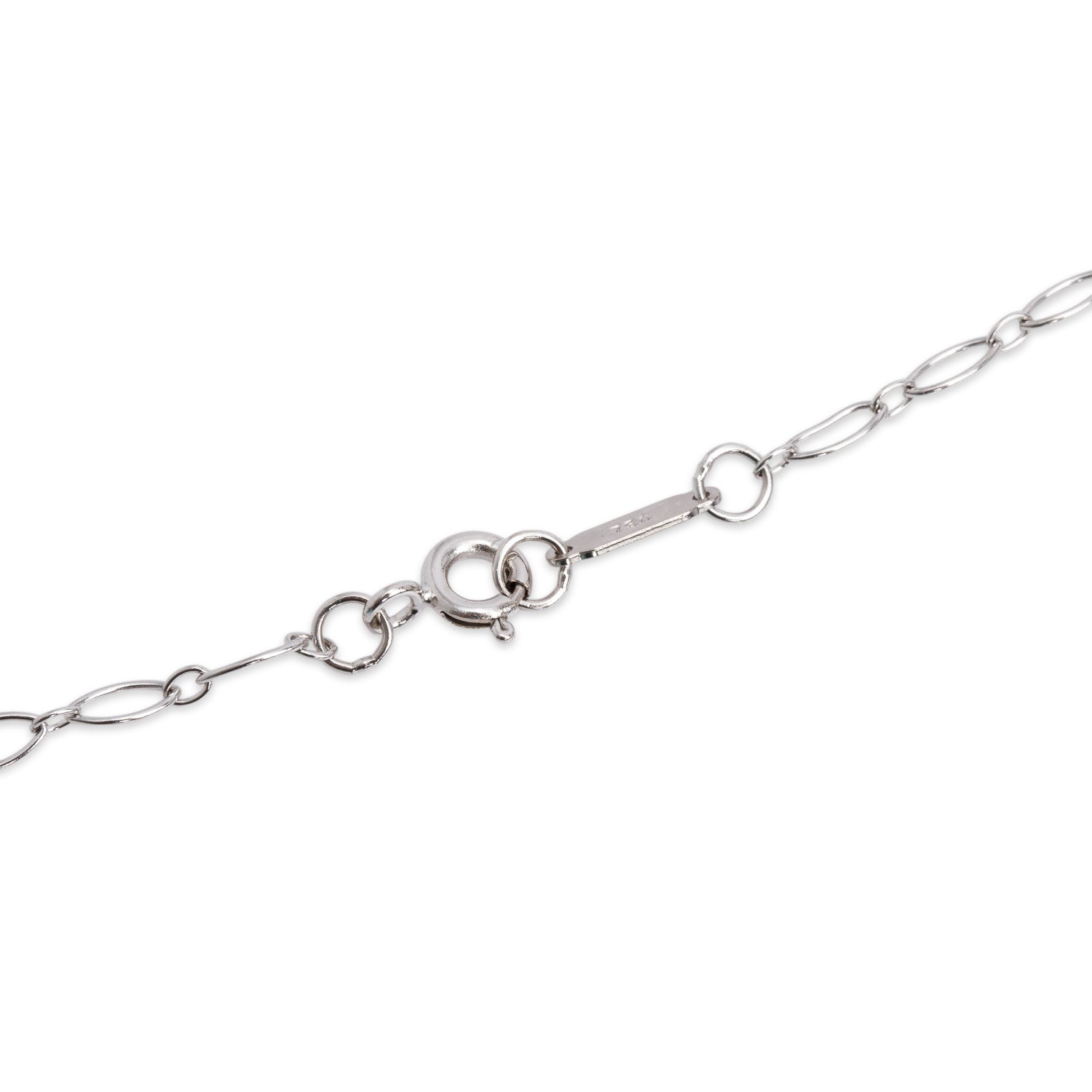 Tiffany & Co. 18k White Gold Diamond Clover Key Pendant Necklace w/ Box