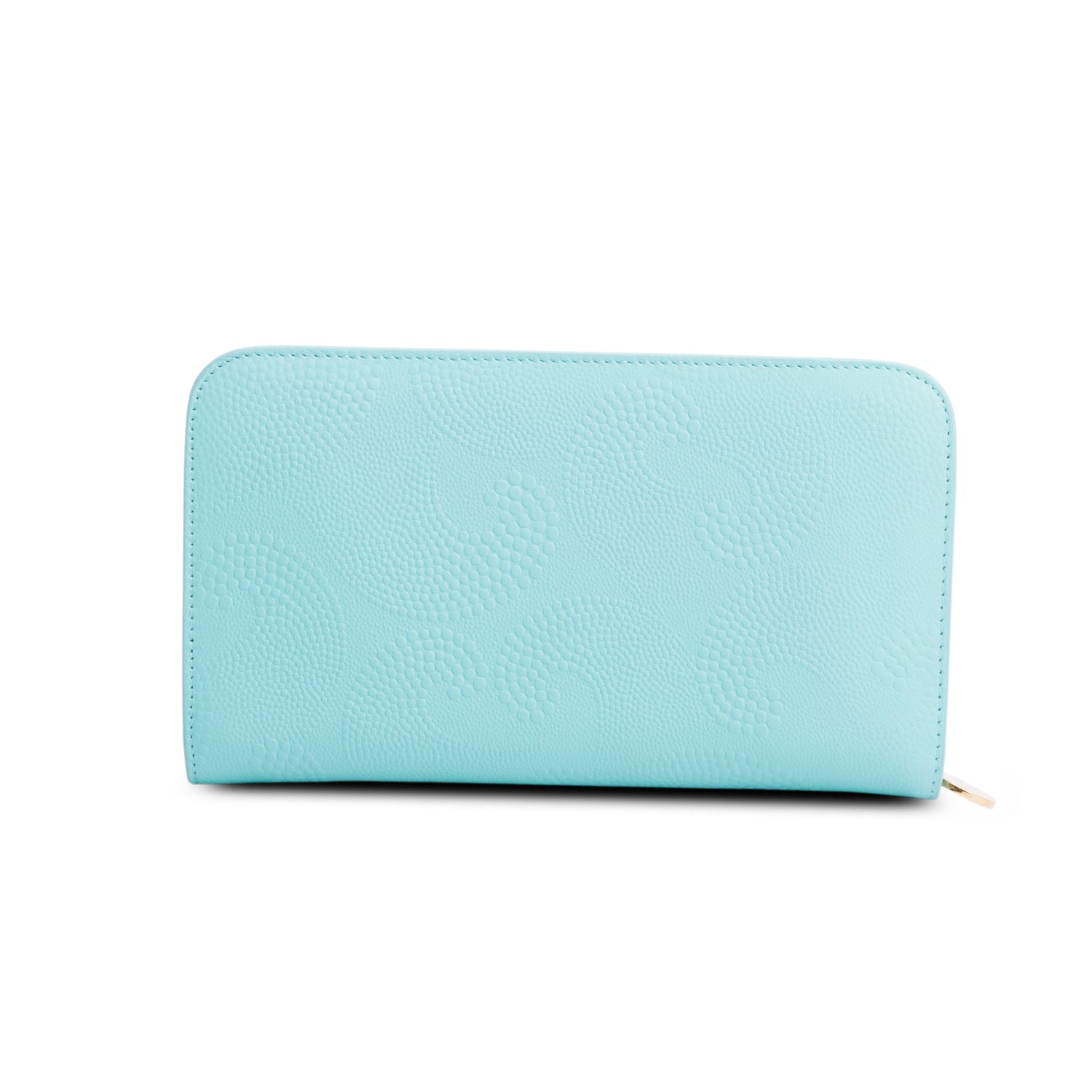Tiffany & Co. Turquoise Leather Large Zip Organizer Wallet w/ Box