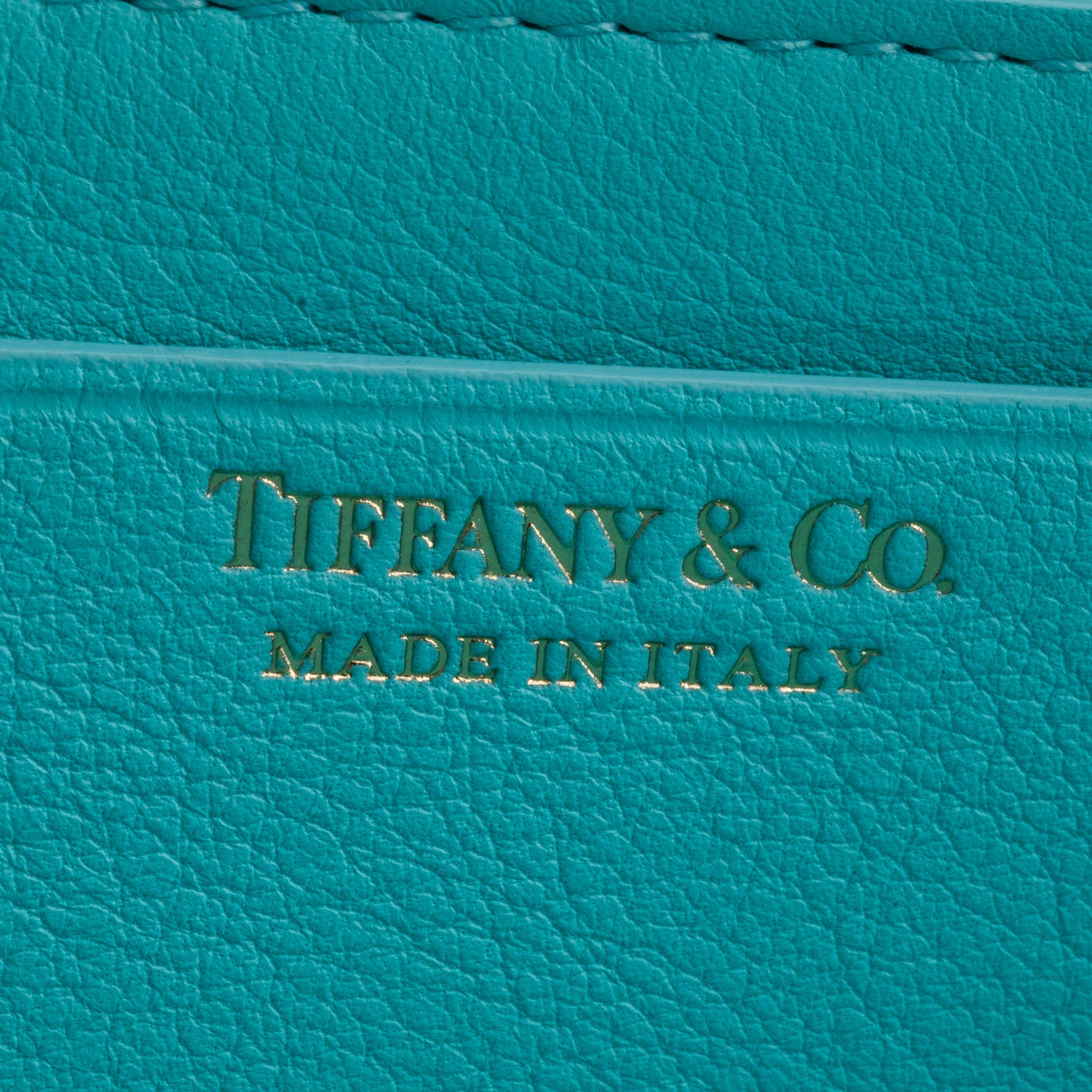 Tiffany & Co. Turquoise Leather Large Zip Organizer Wallet w/ Box