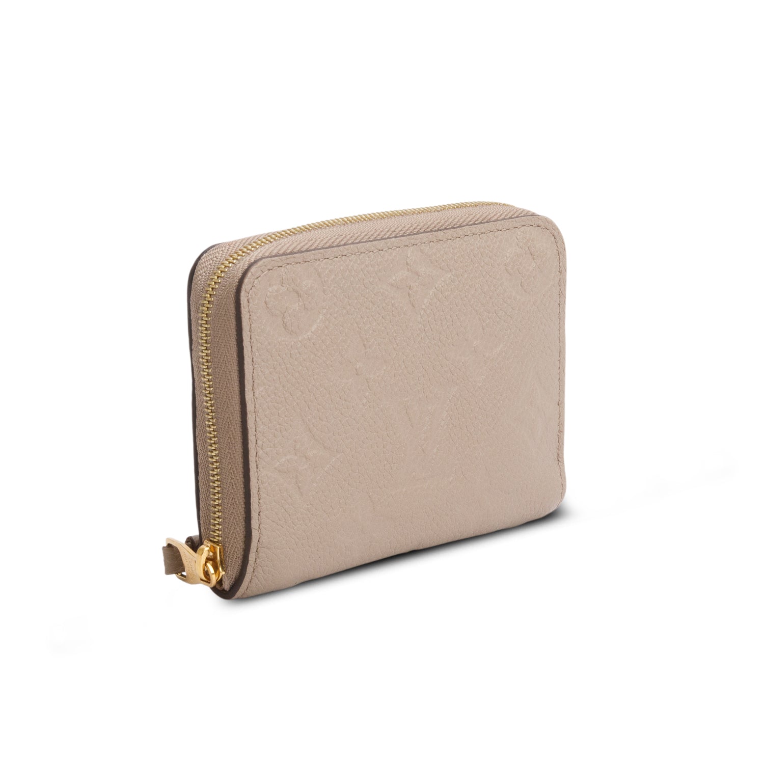 Louis Vuitton taupe Monogram Empreinte Leather Zippy Coin Purse w/ Box