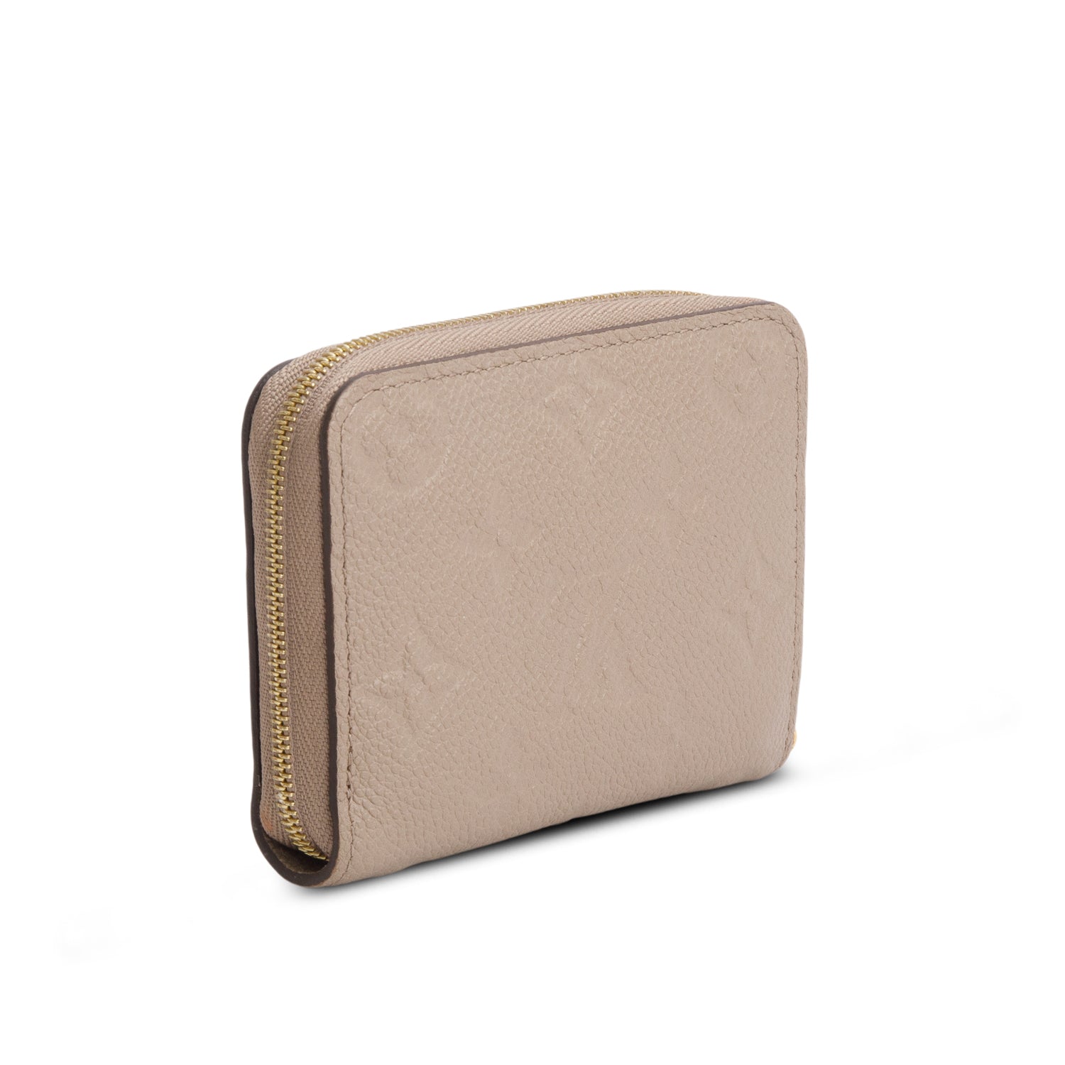 Louis Vuitton taupe Monogram Empreinte Leather Zippy Coin Purse w/ Box