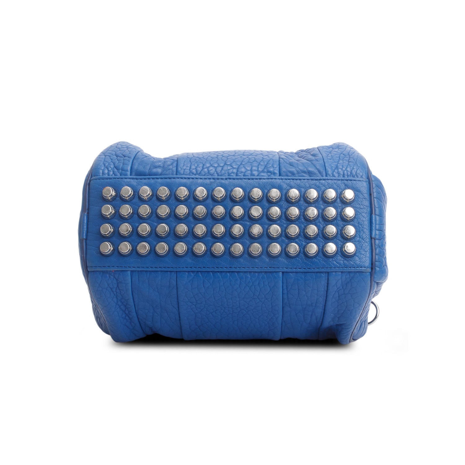 Alexander Wang Blue Grained Calfskin Leather Rocco Shoulder Bag w/ Strap