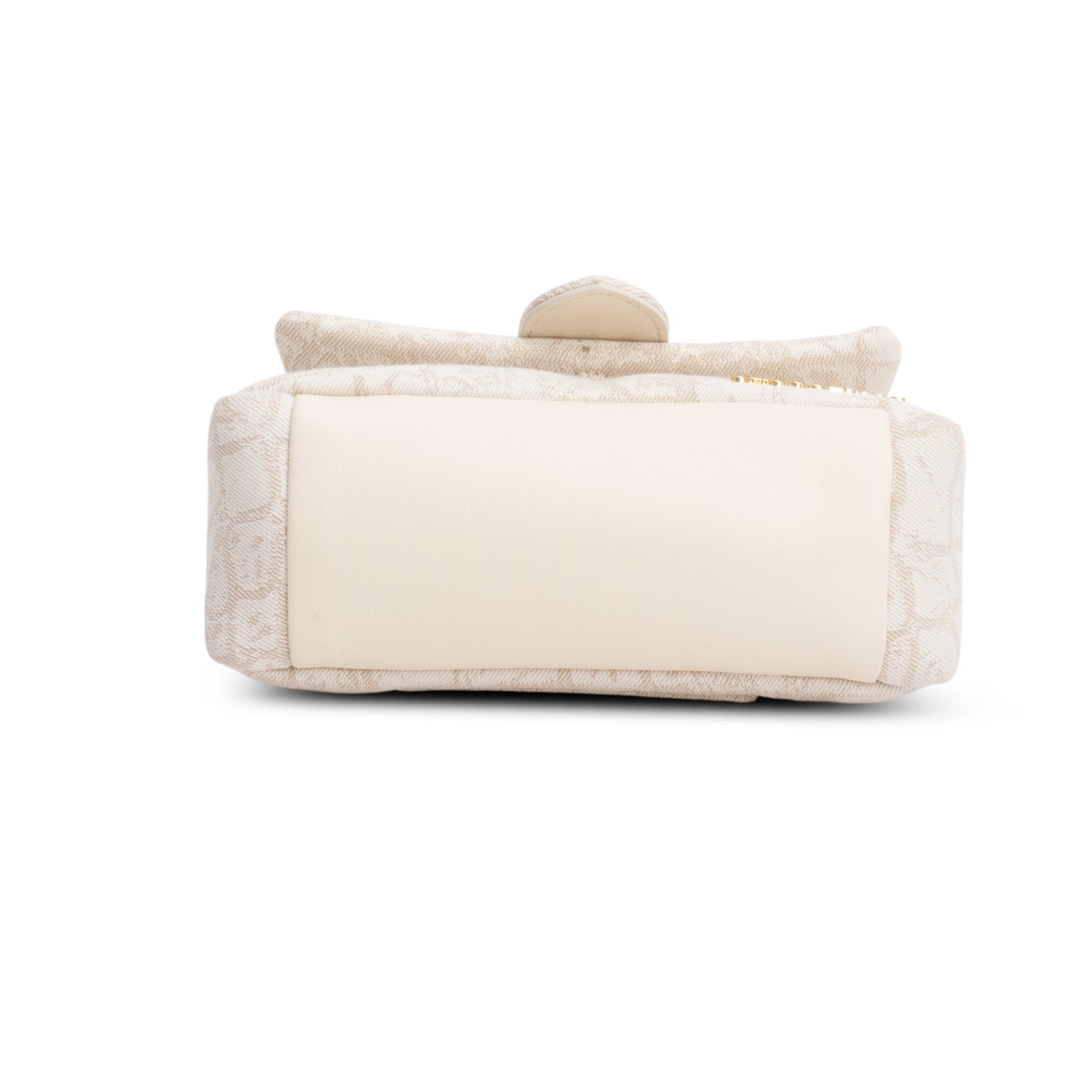 Jacquemus Beige Jacquared Denim La Croisiere Mini Puffed Flap Bag w/ Straps