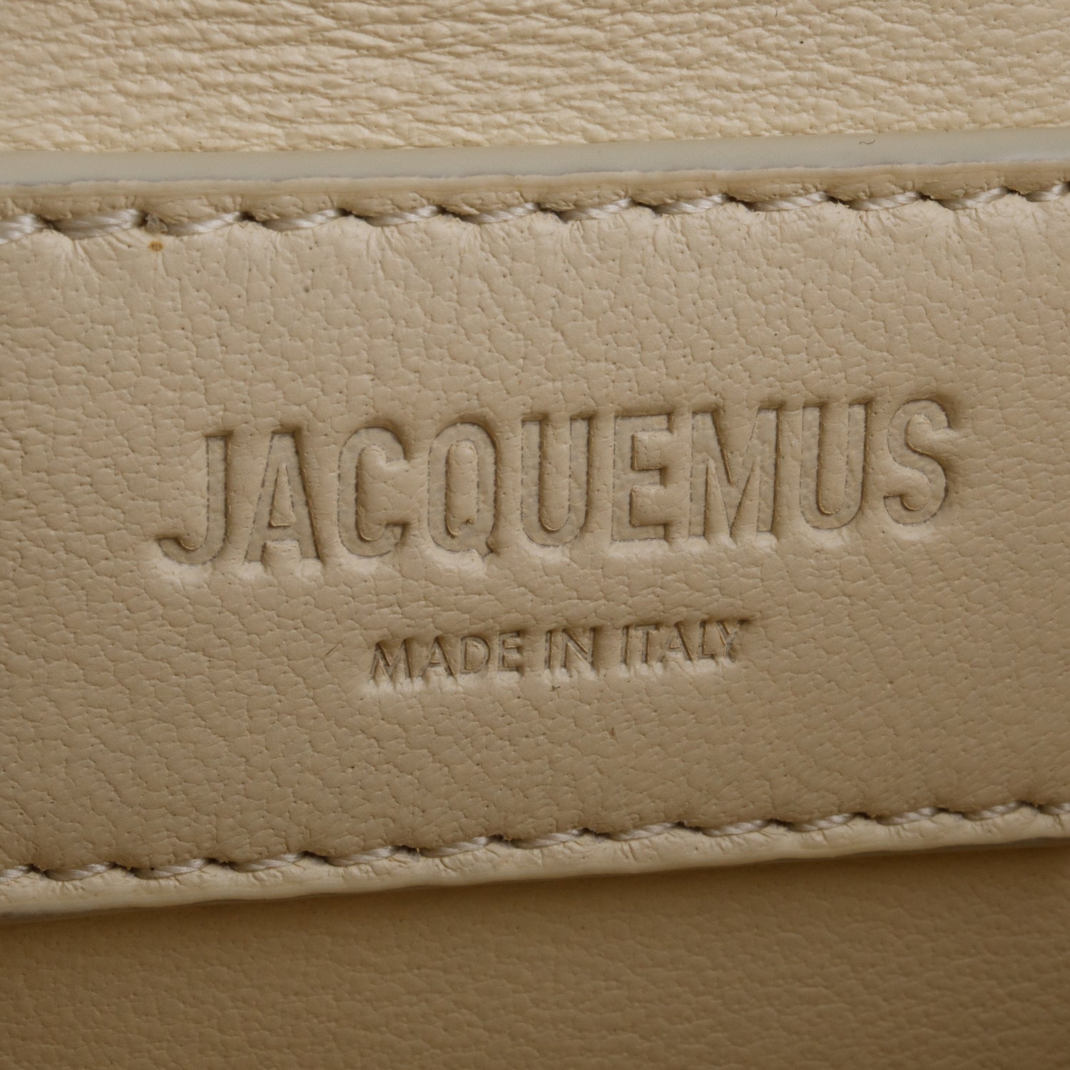 Jacquemus Beige Jacquared Denim La Croisiere Mini Puffed Flap Bag w/ Straps