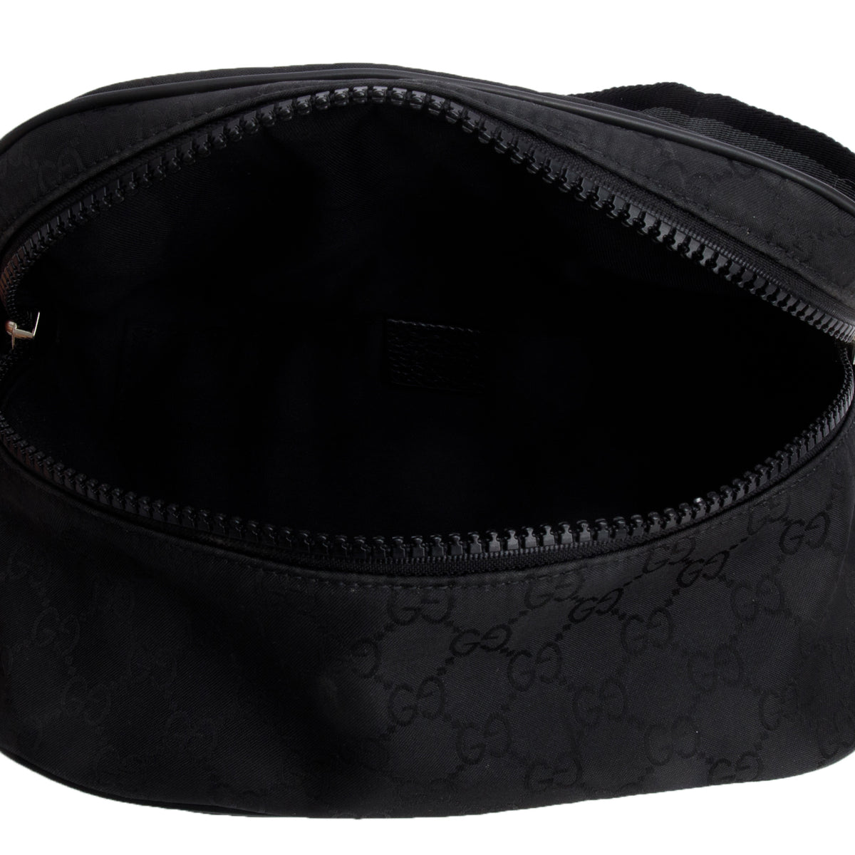 Gucci  Black GG Nylon Waist Pouch Belt Bag
