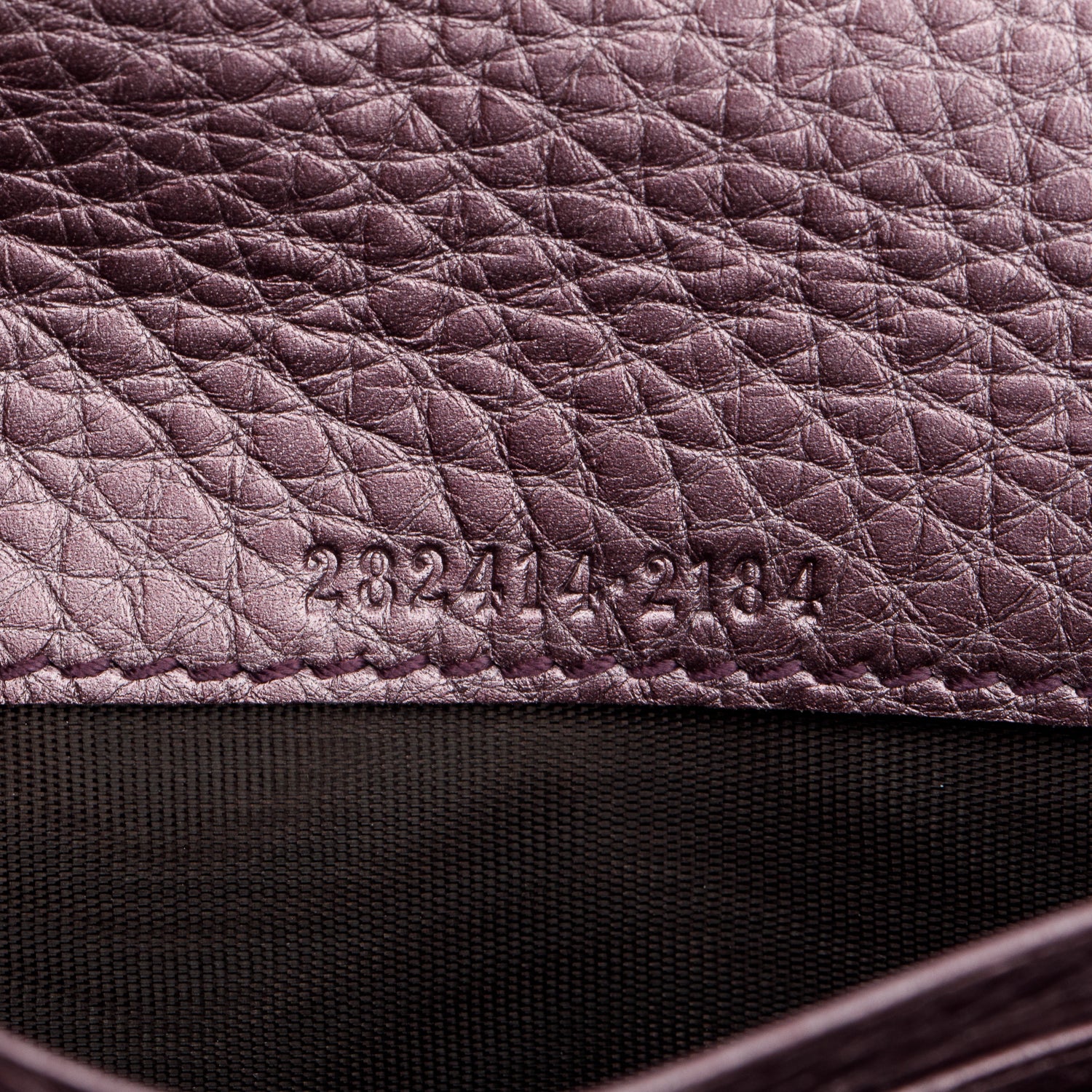 Gucci Metallic Purple Leather Soho Interlocking GG Logo Continental Flap Wallet w/ Box