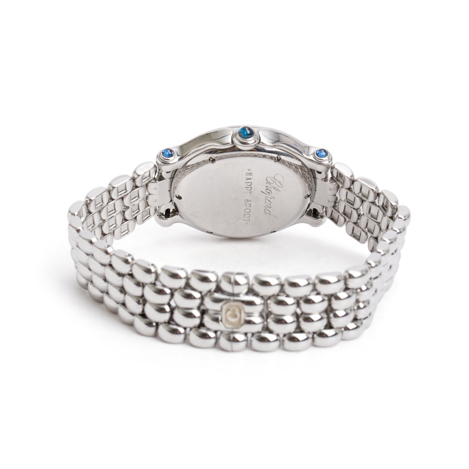 Chopard Stainless Steel Happy Sport Diamond 32 MM Quartz Watch