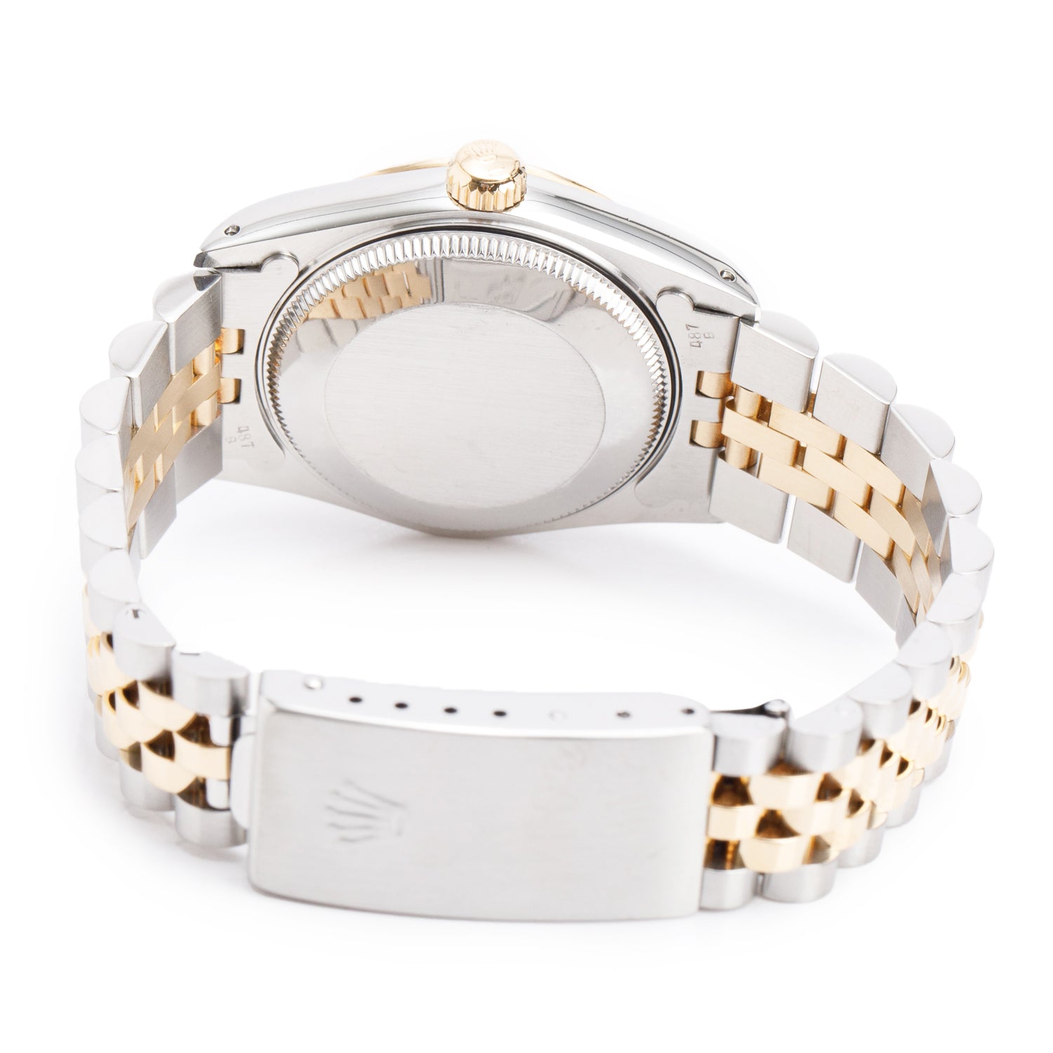 Rolex Stainless Steel & 18k Yellow Gold Datejust 31 MM Automatic Watch Black Dial 68273 w/ Box